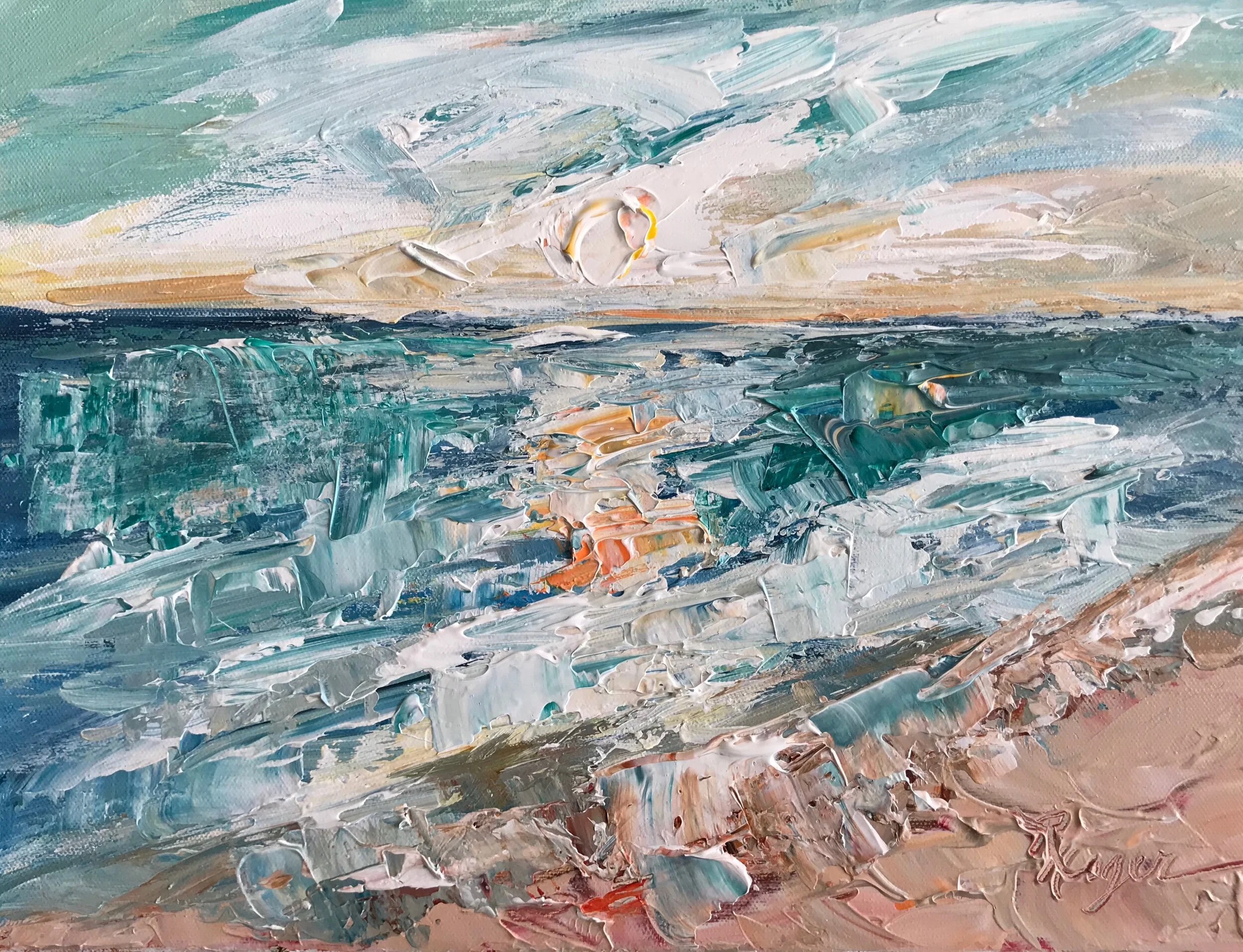 "Morning on the Beach"  #379.  SOLD