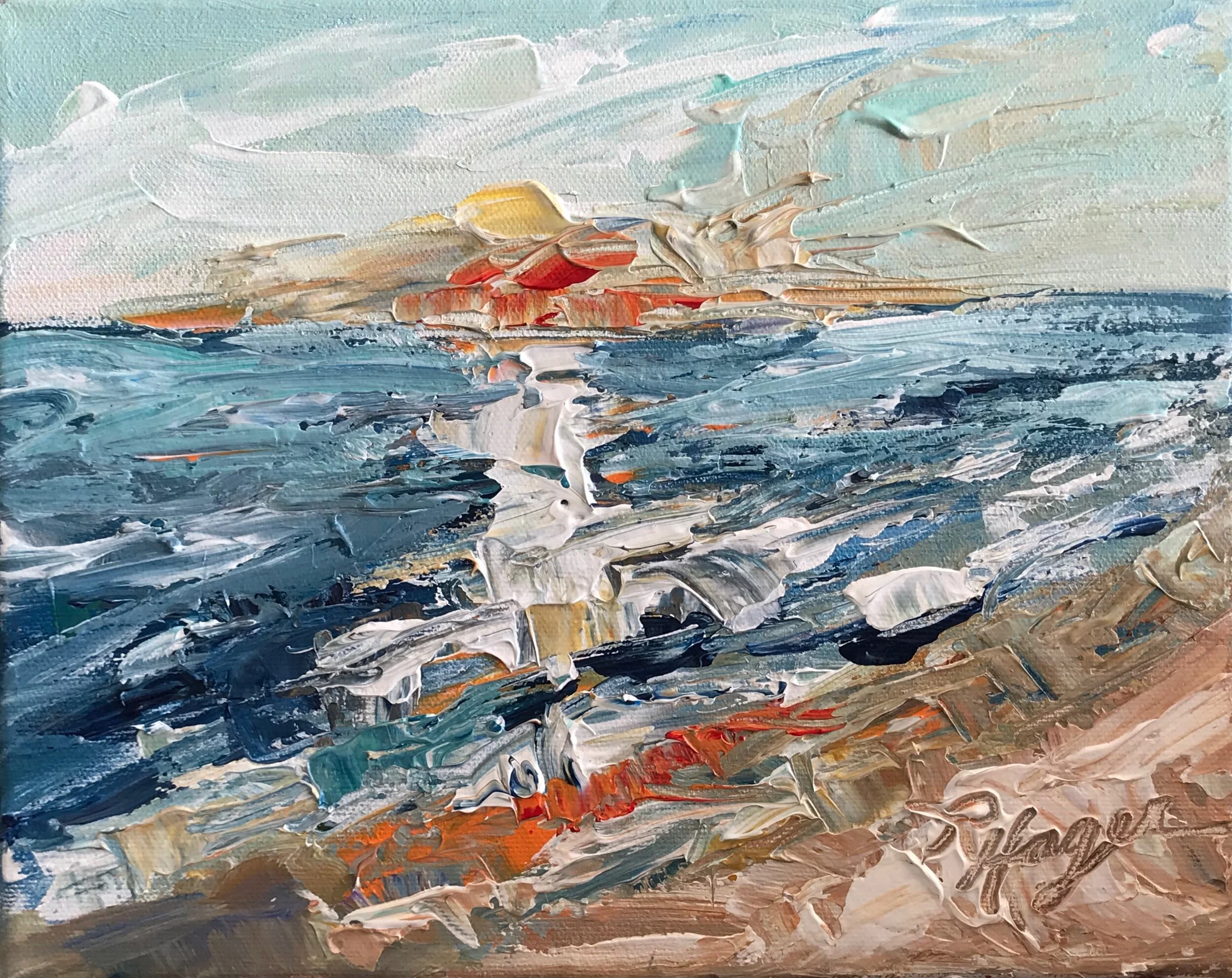 "At the Beach"  #380.  SOLD  