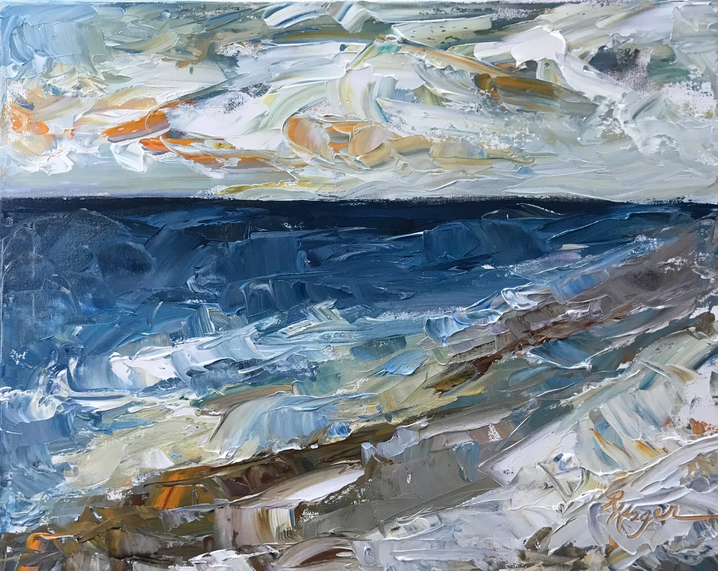 Evening on the Beach #382   SOLD