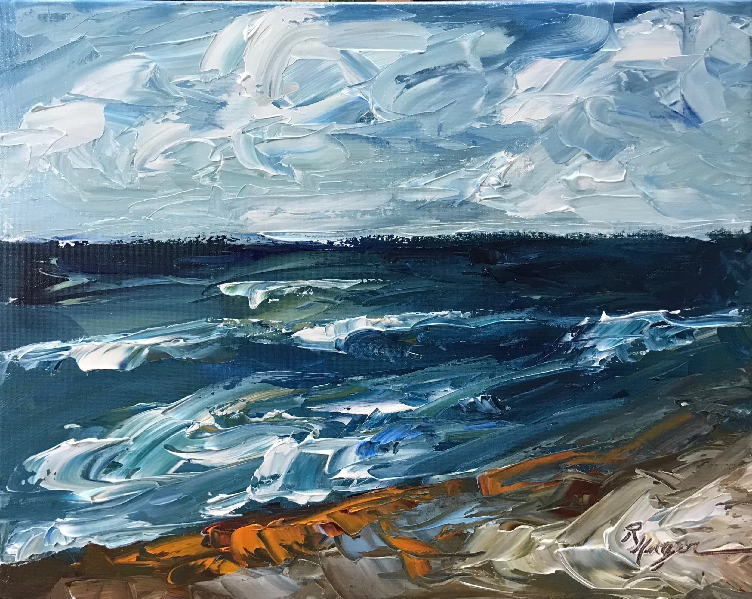 Afternoon on the Beach #381.  Available $320