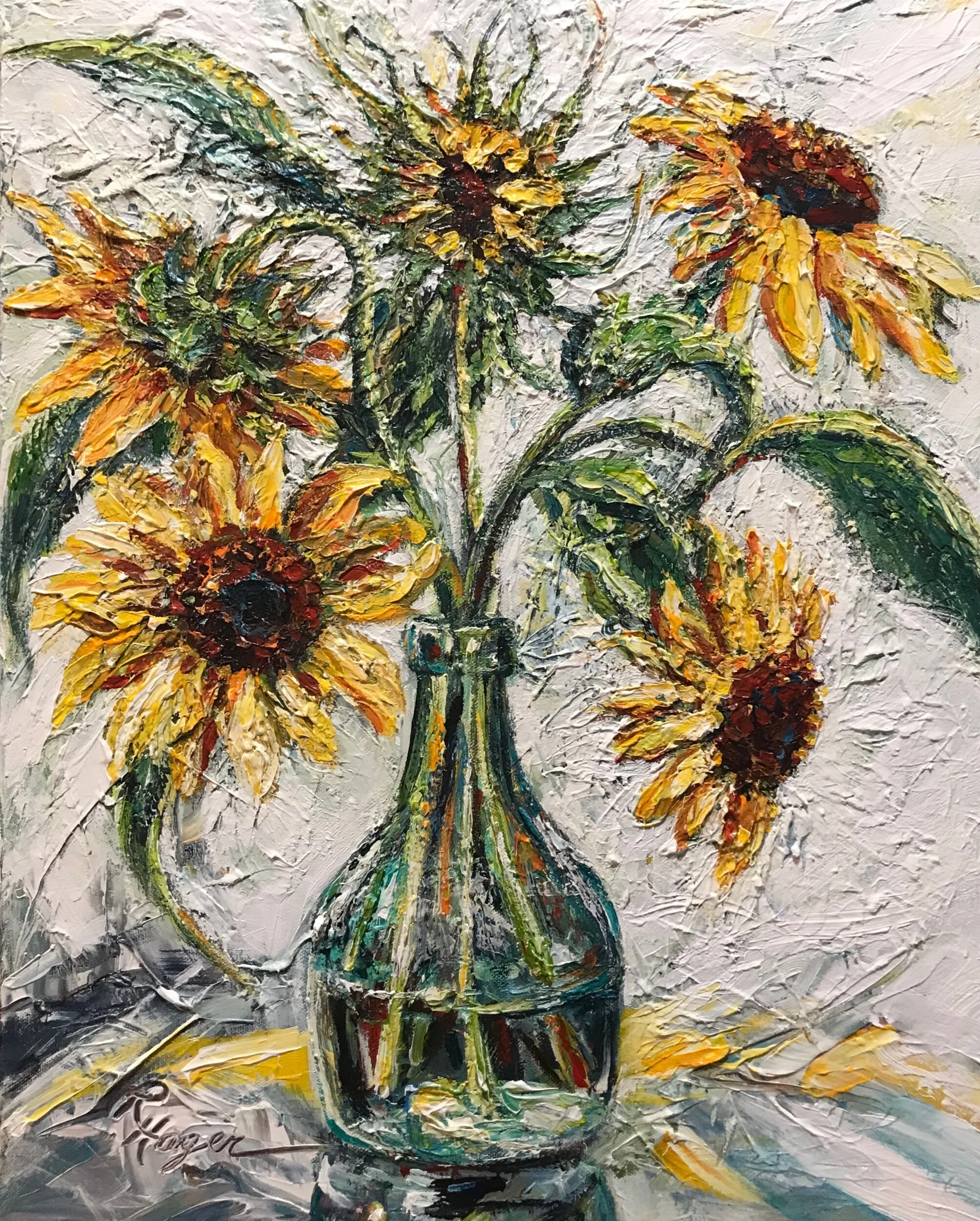 "Wild Sunflowers".  #354  SOLD 