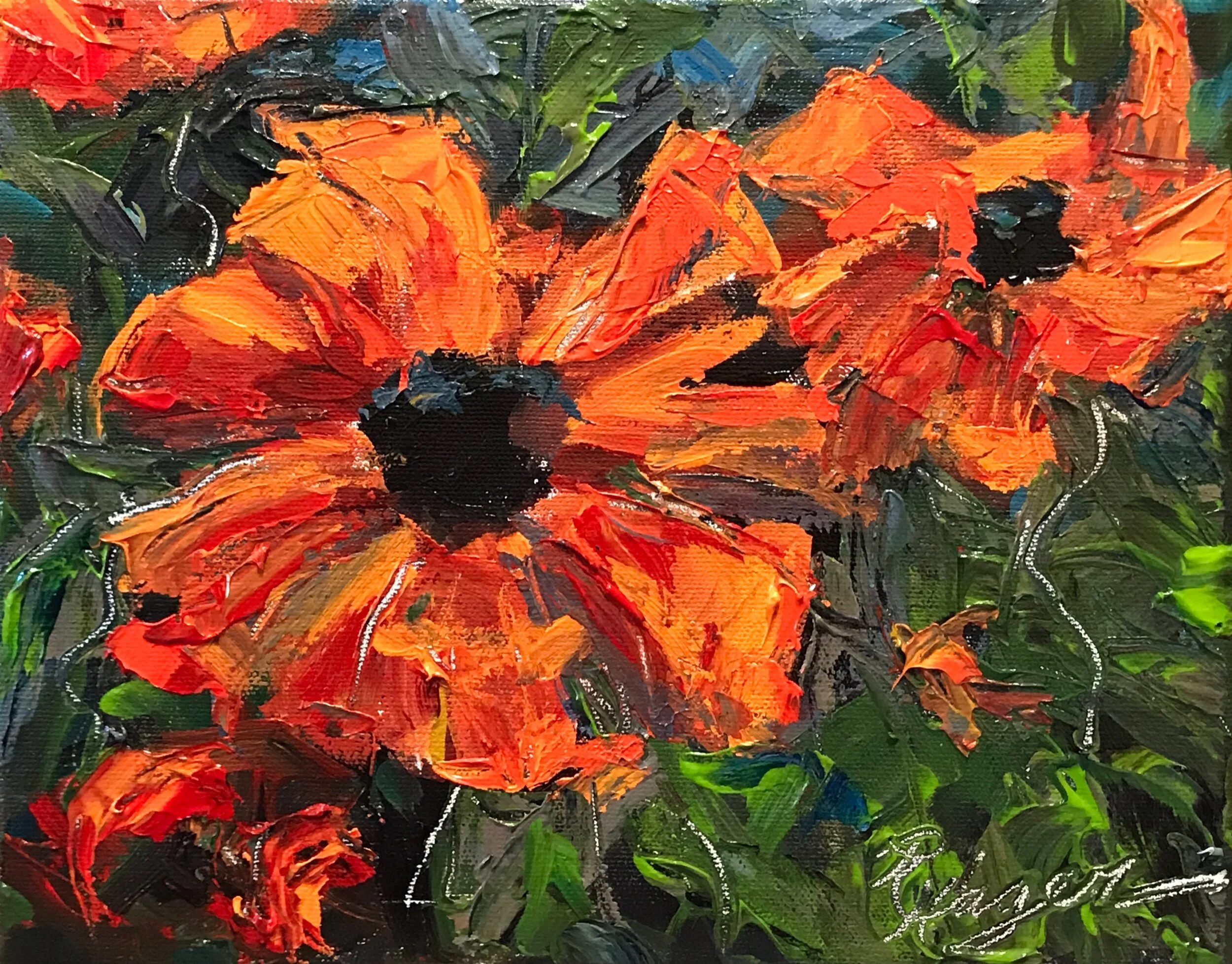 Poppies in the Wind #365. SOLD