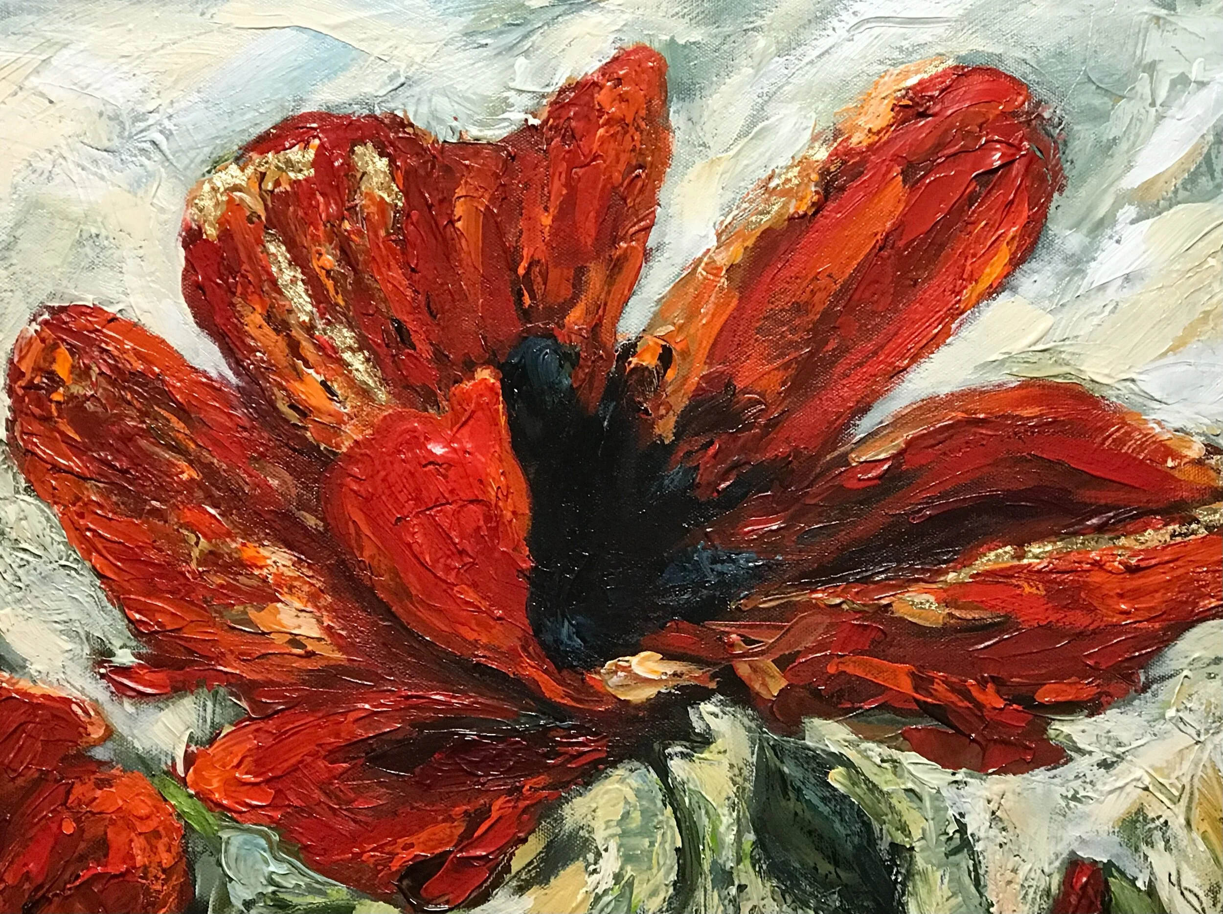 "Poppies" #391.  SOLD 