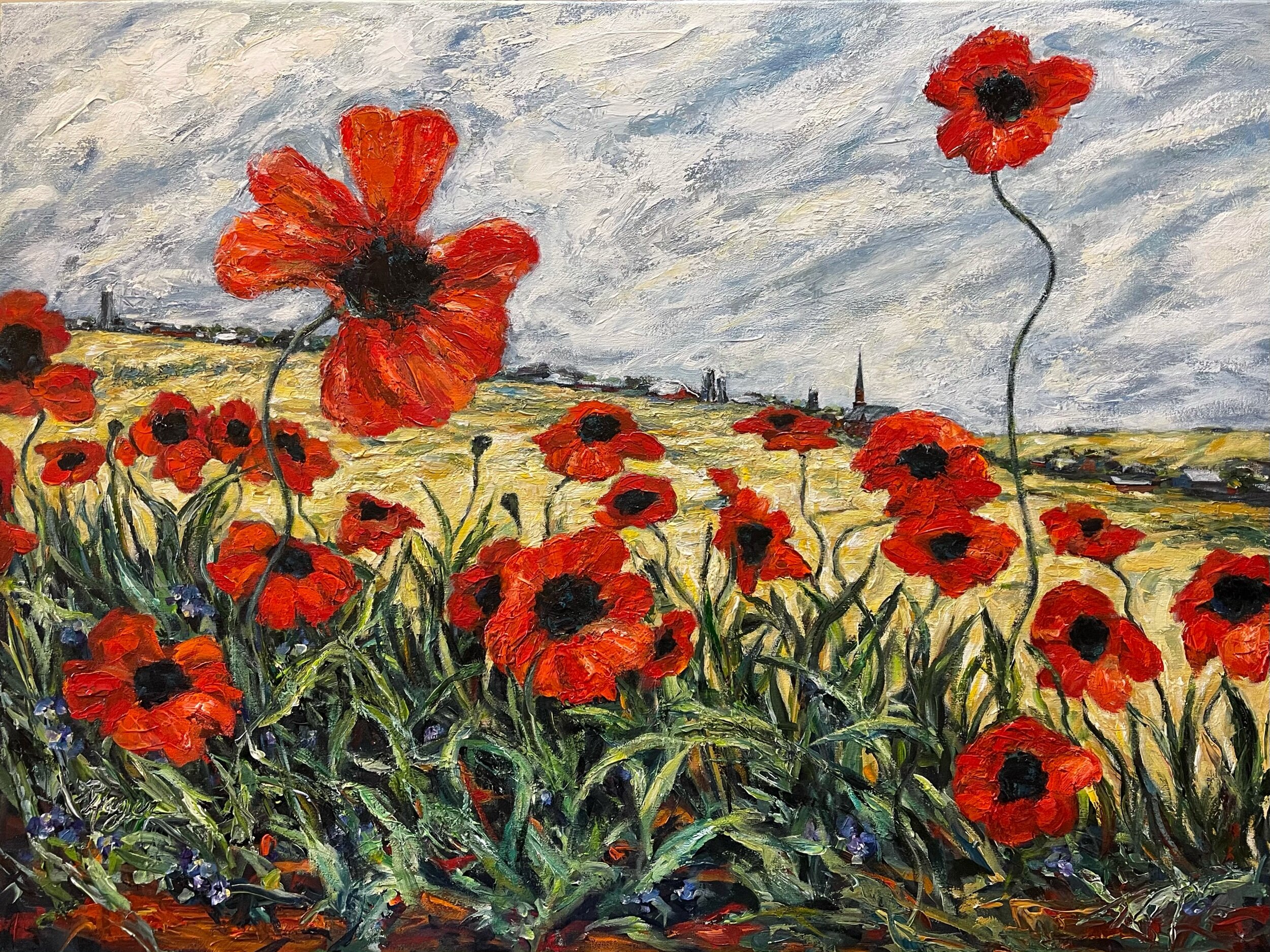 "Poppies and Wild Flowers" SOLD