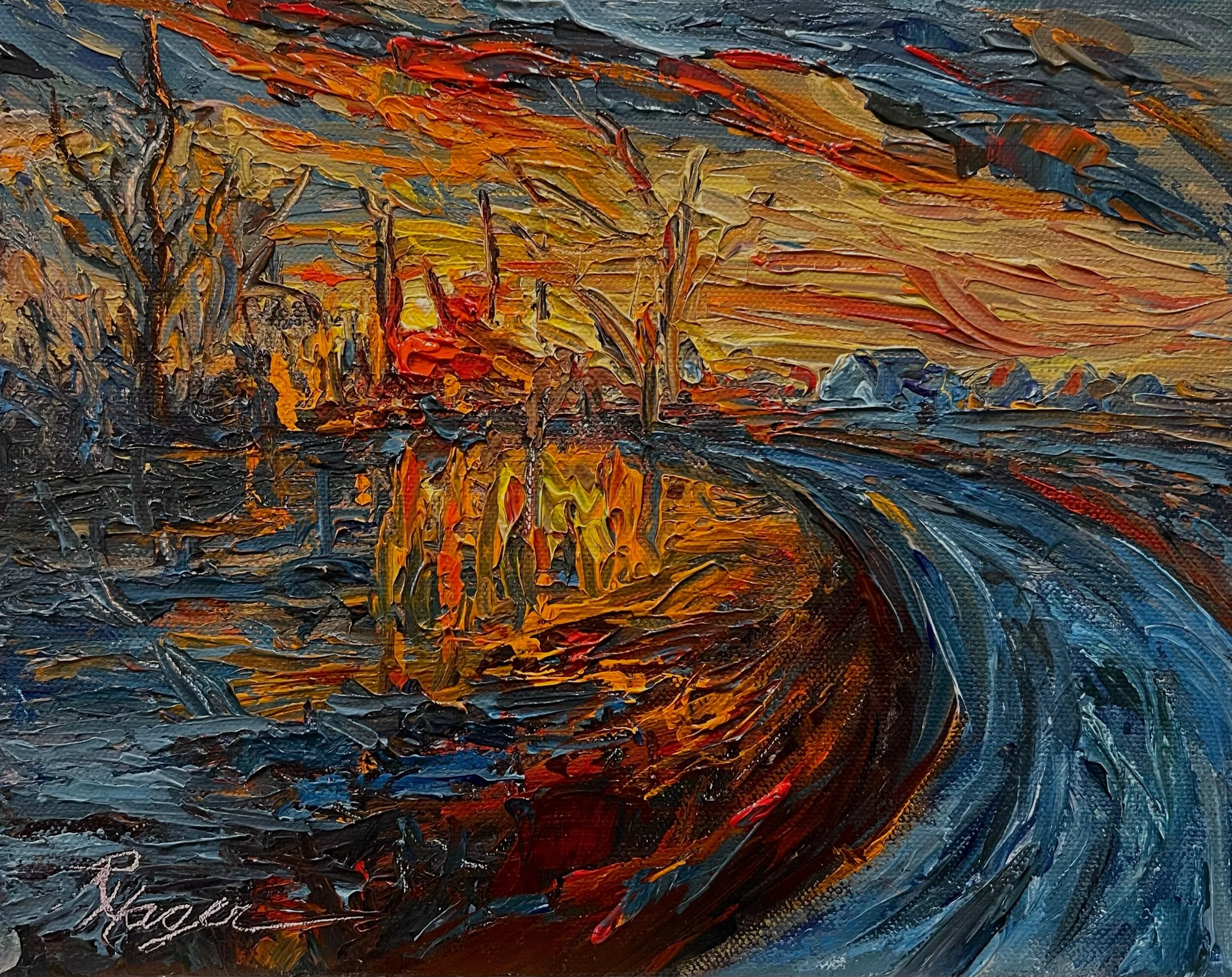 "Sunrise over the Miami Erie" #412 SOLD 