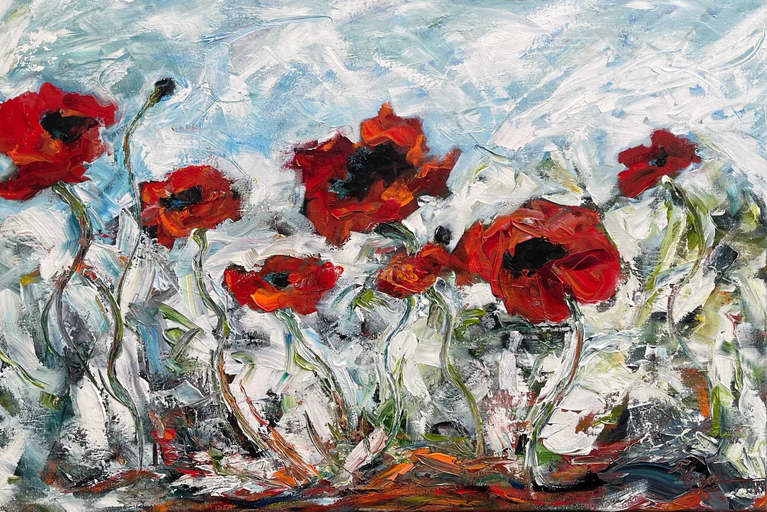 Poppies in the Wind #289  SOLD  