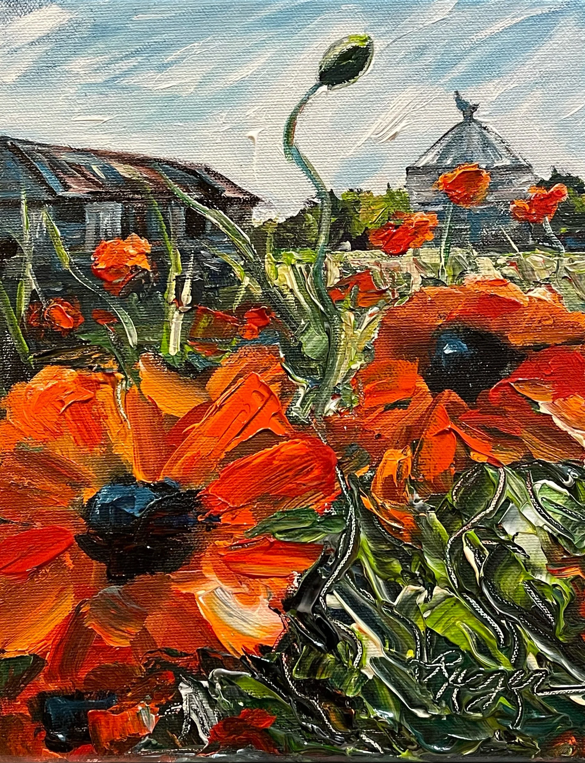 "Barnyard Poppies" #462.  SOLD
