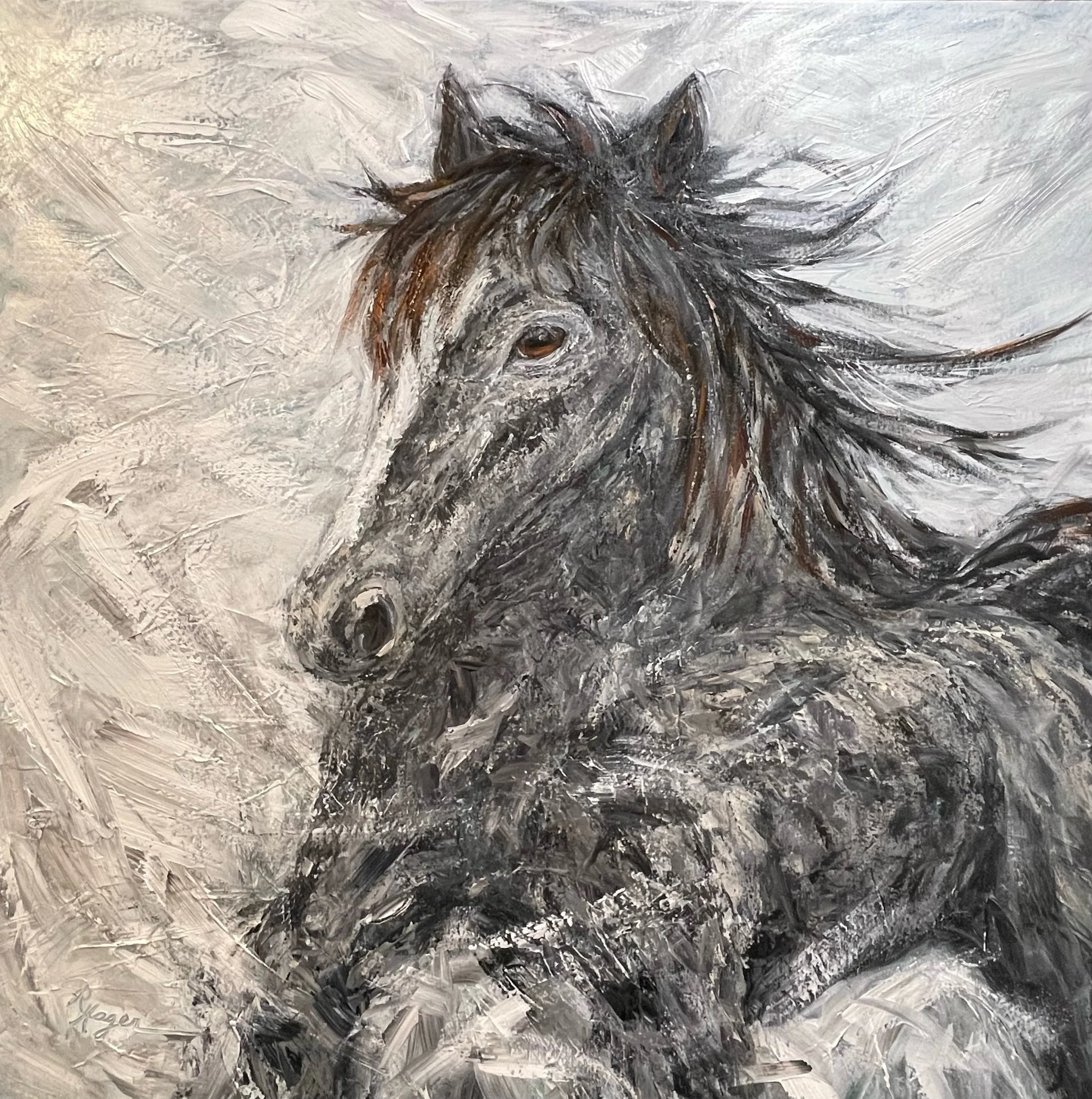 "Grey Stallion"  #503.  Available.   $1900