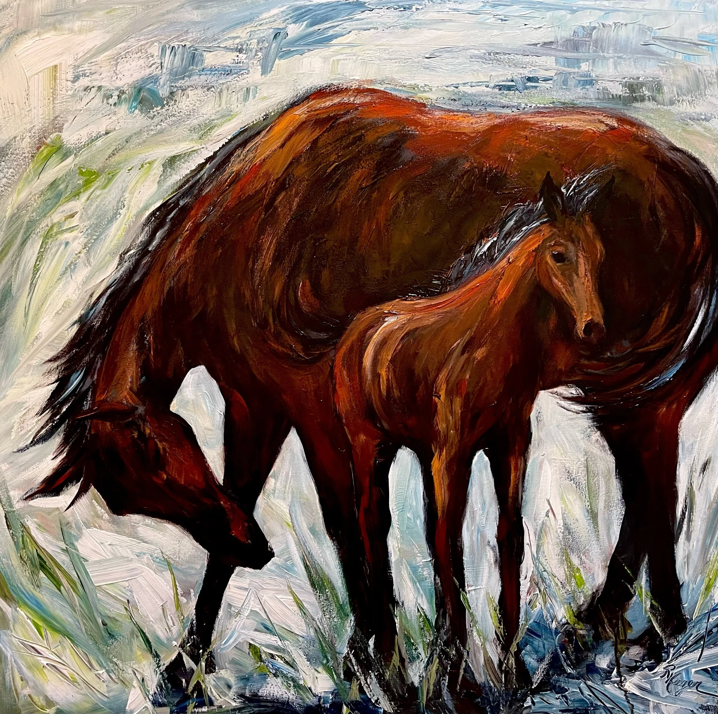 "Colt and Mare" #537.  Available.  $1700