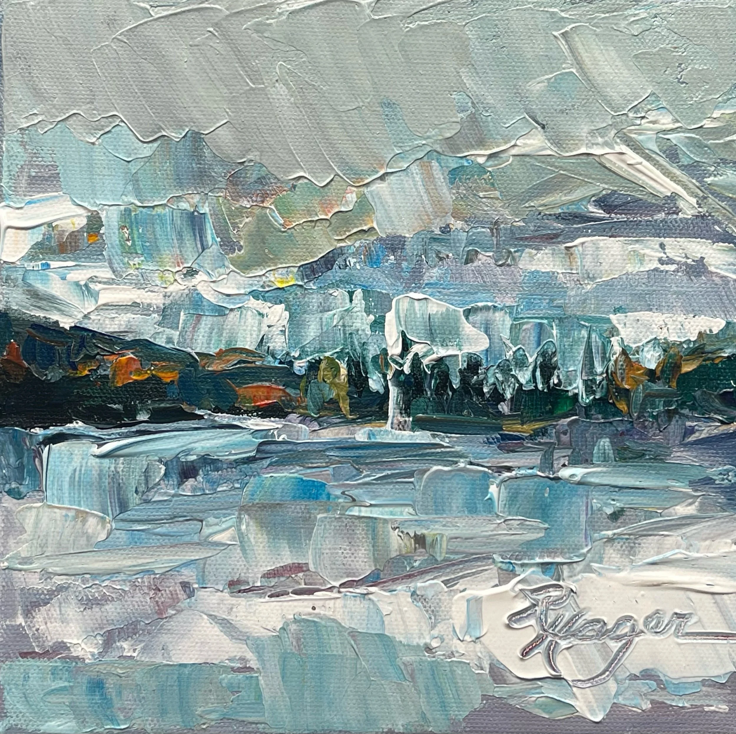 "Misty Morning" 8x8 acrylic .jpeg