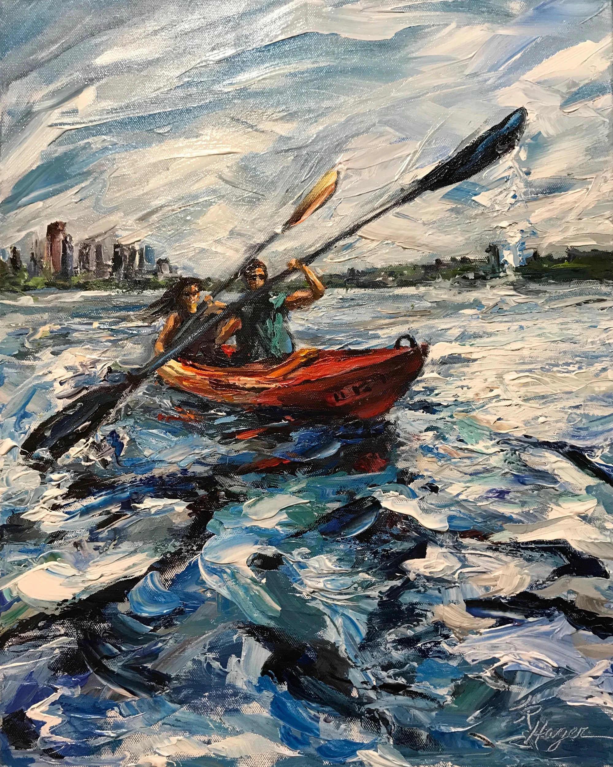 “Kayaking" #299.  SOLD
