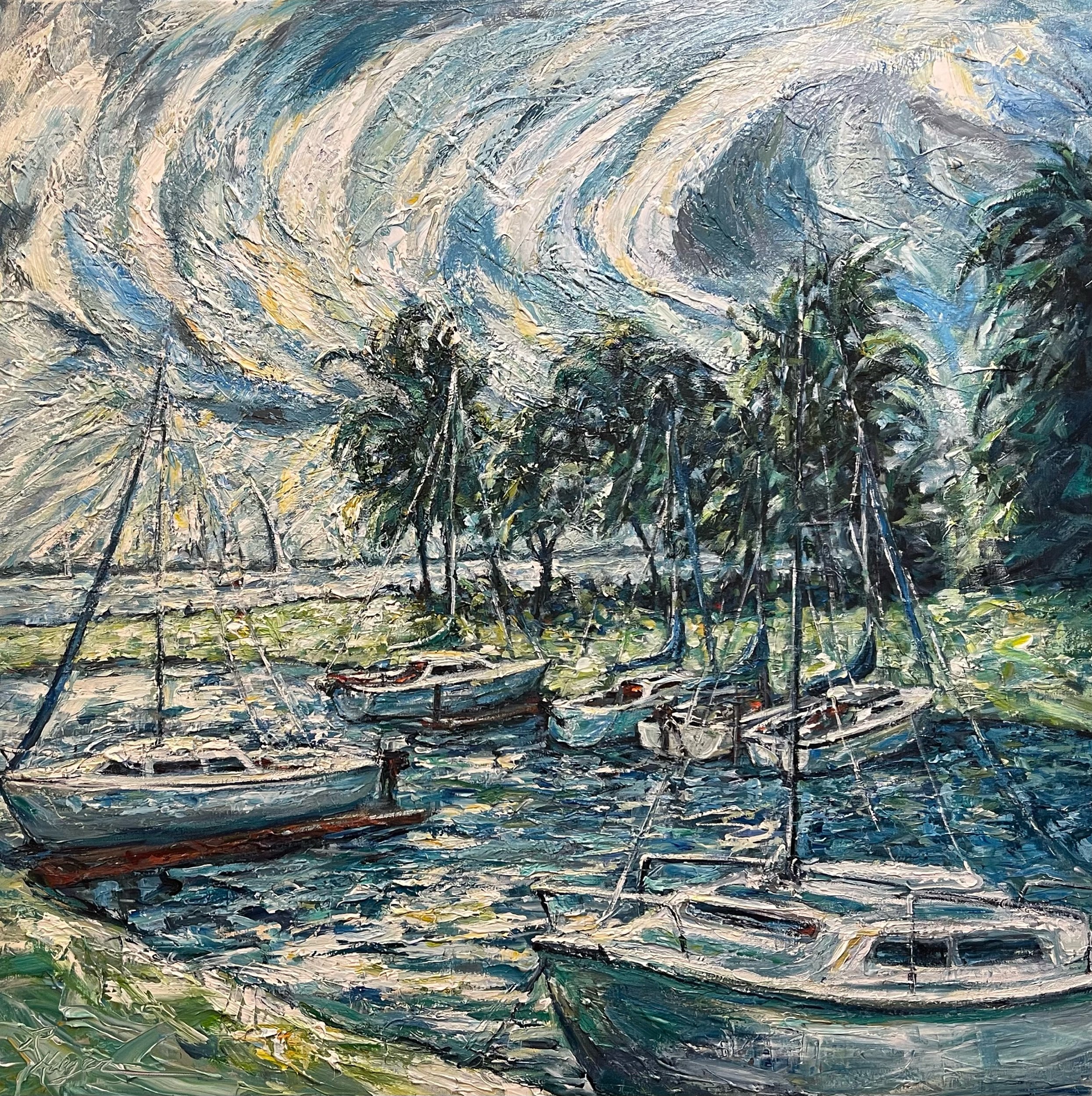 "Sunlit Marina" #361. SOLD