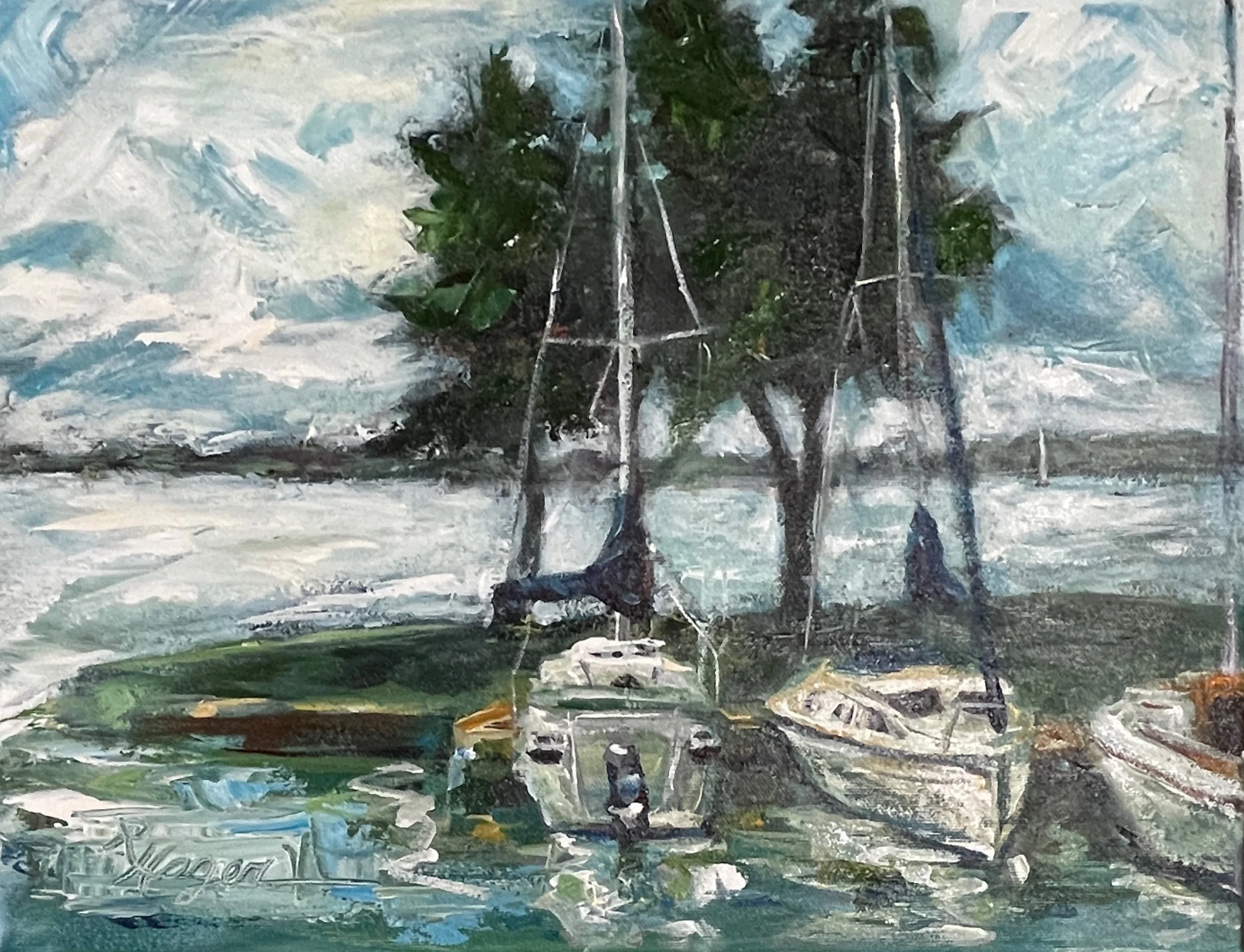 "Sailboats" #590  Available.  $320