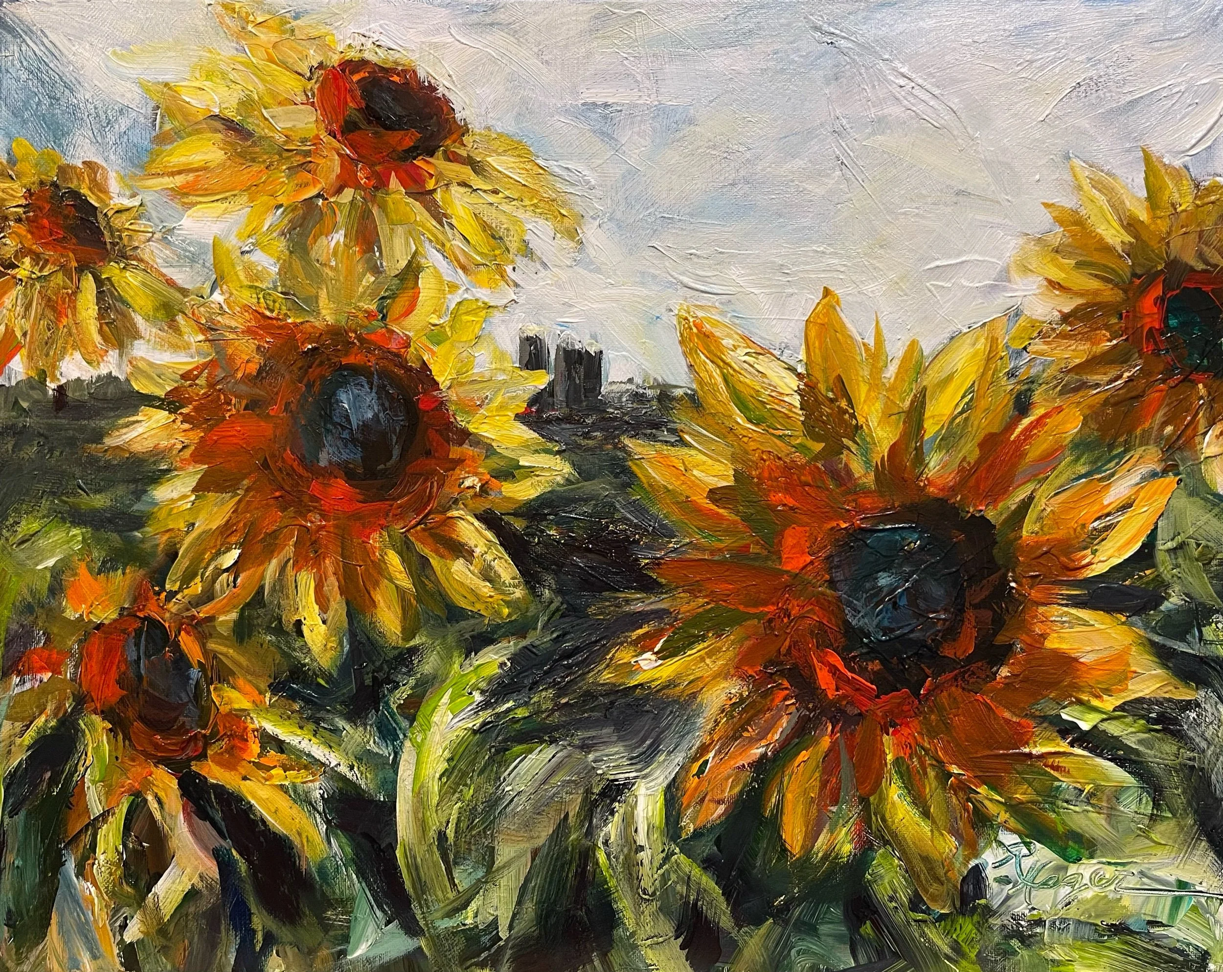 "Sunflower Field" #593.   SOLD