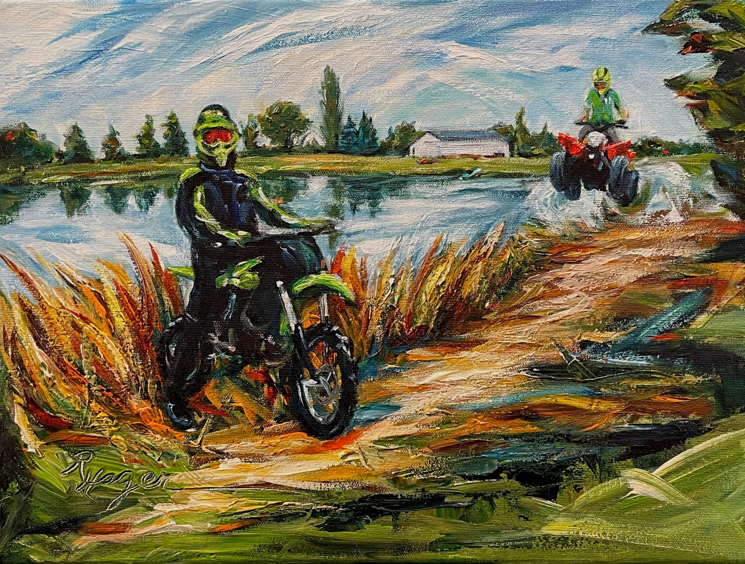 "Fun at Burr Oak Farm" #592.  SOLD