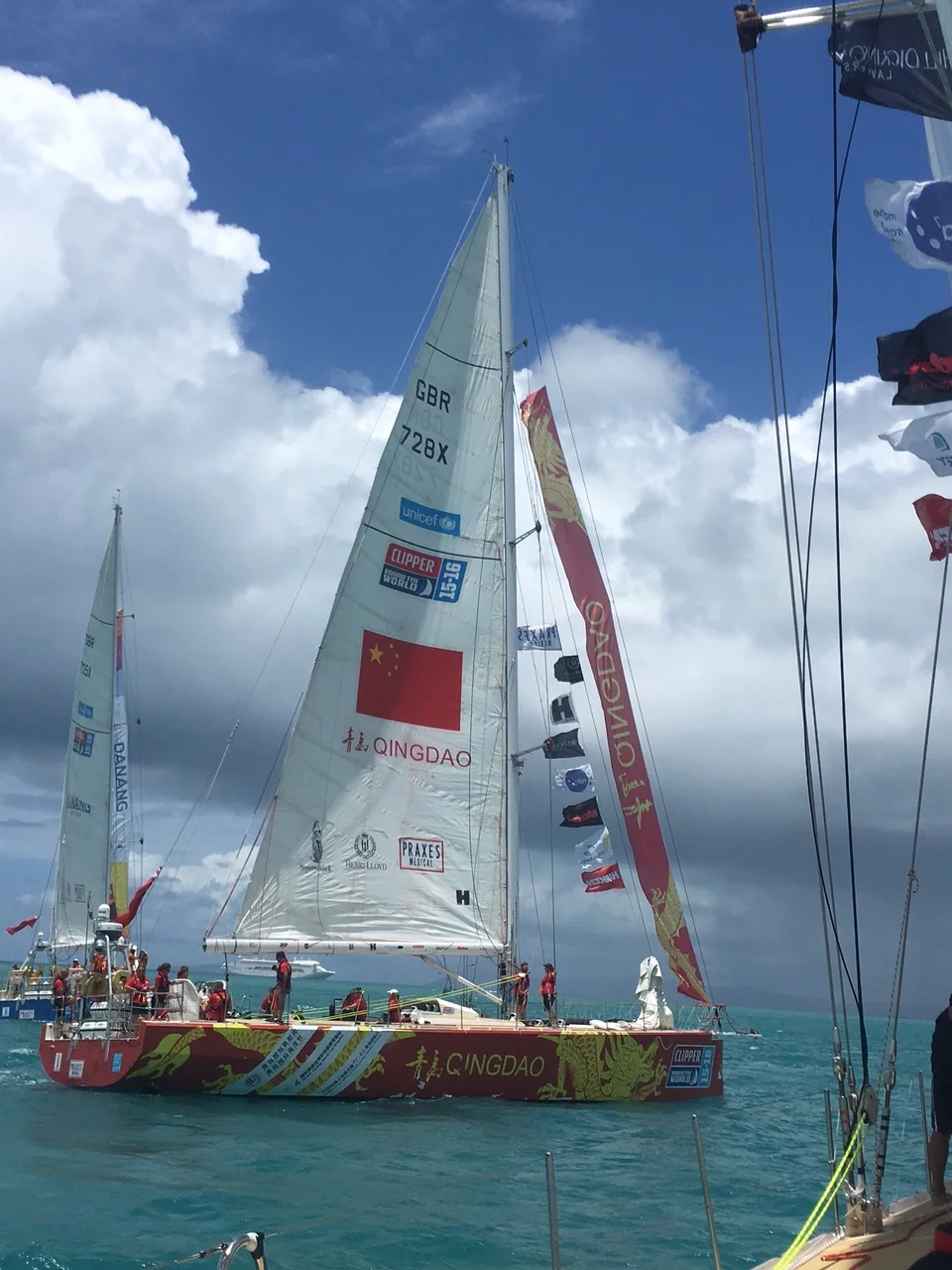 Setting up for the parade of sails
