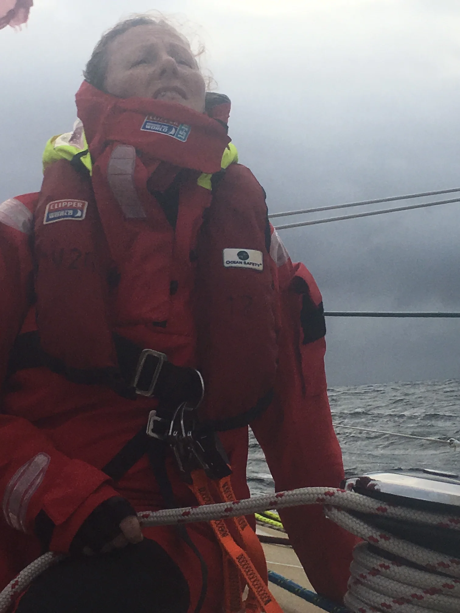 Caz concerned about Sean going up the mast