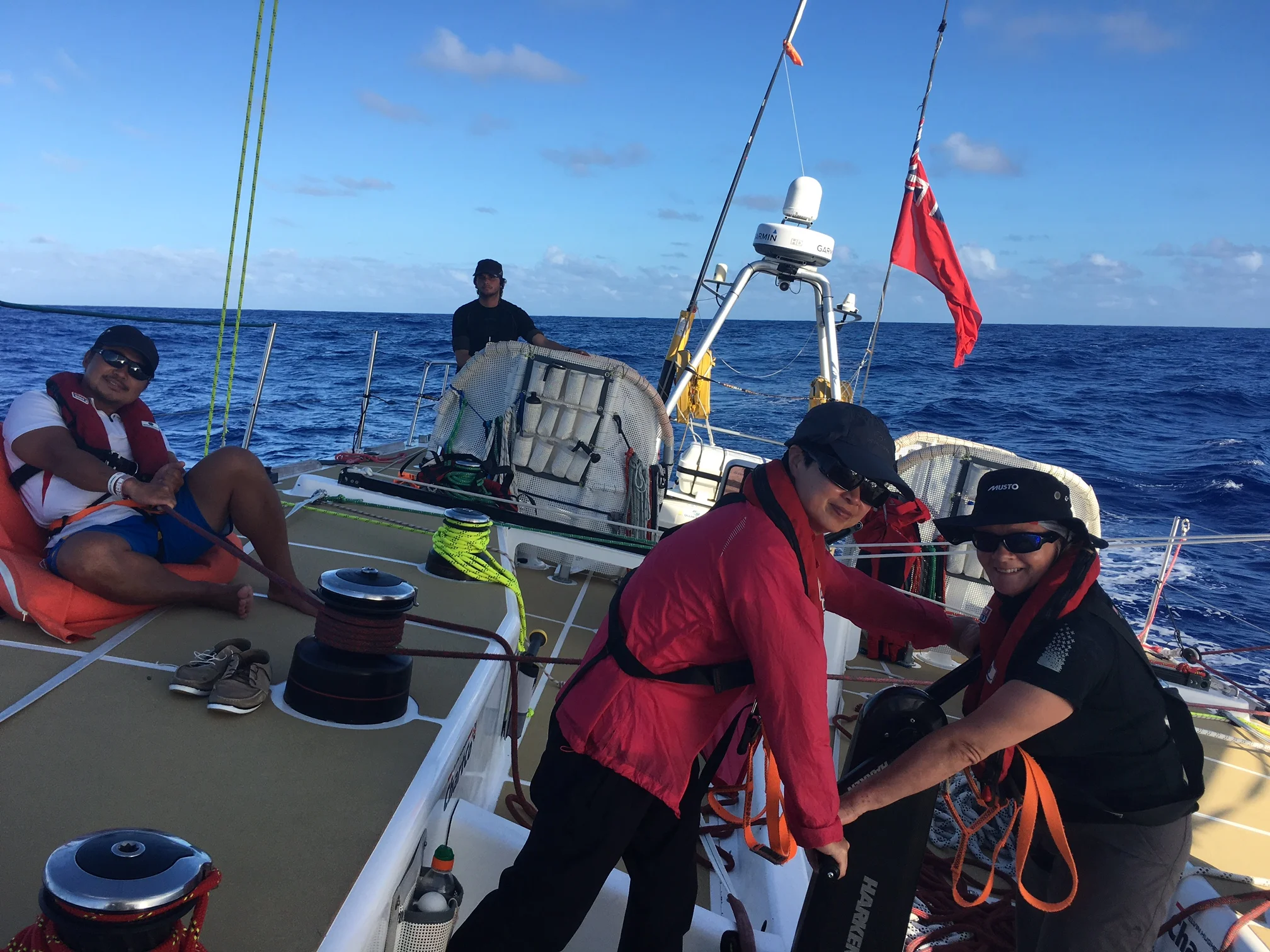 Ace spinnaker flying team!