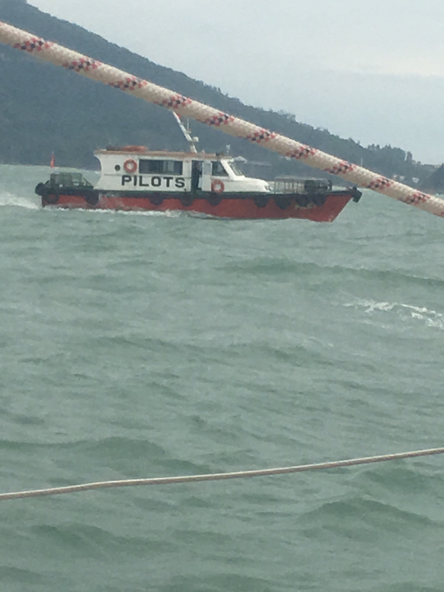 Pilot comes alive beside to guide us into DaNang