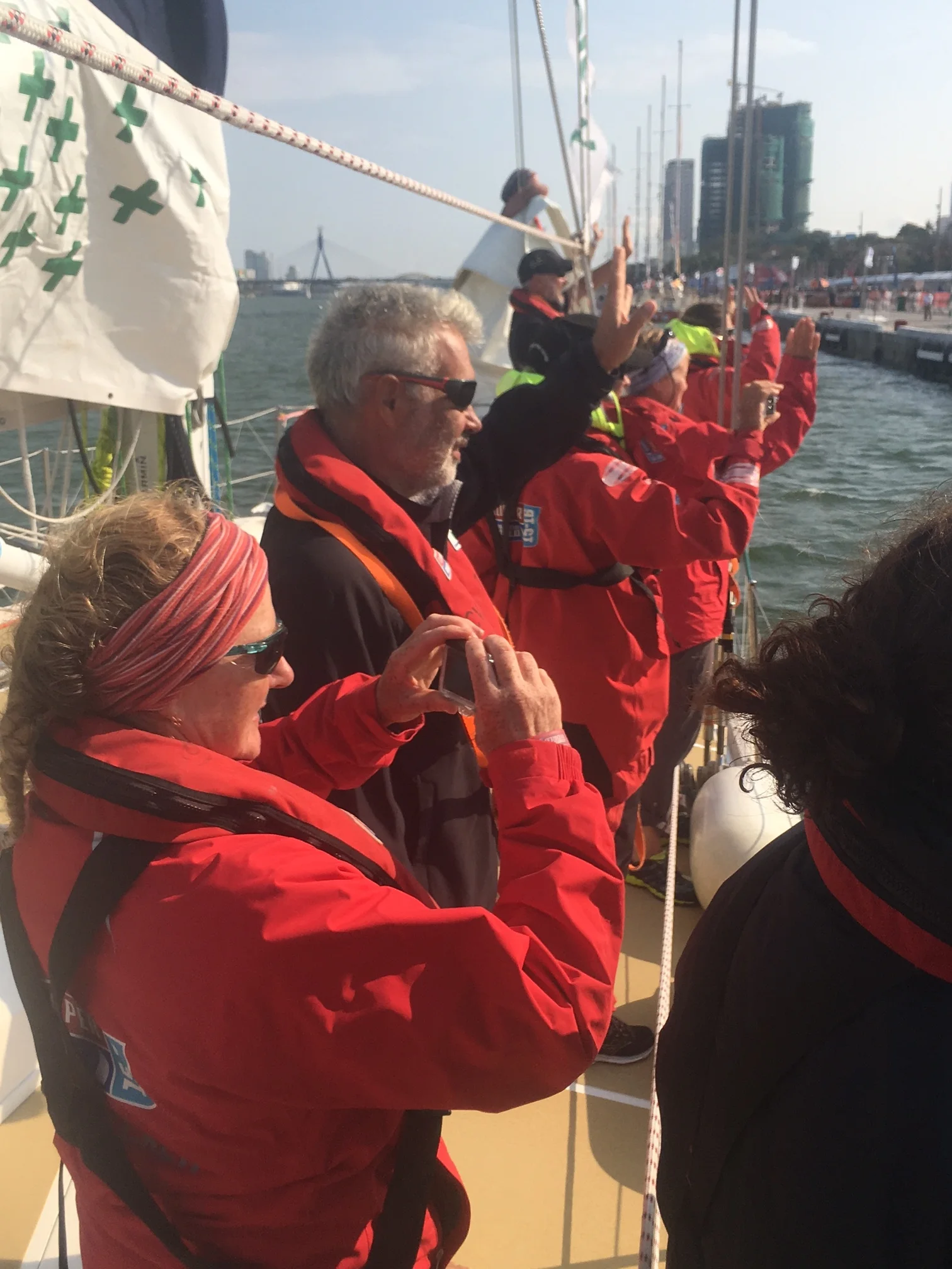 Drummers welcomed us into port