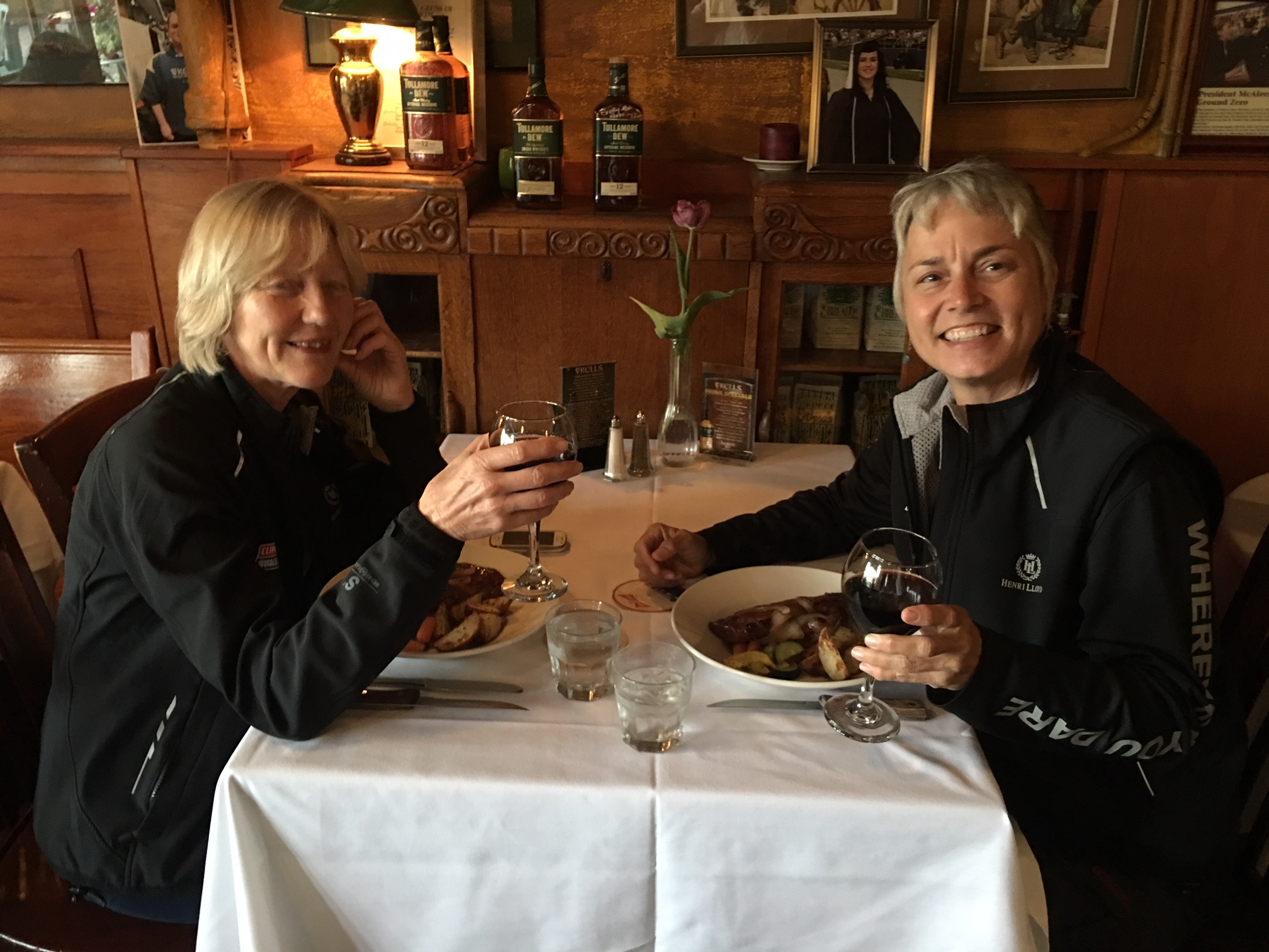 Steak dnner with Jill in Seattle before departure day.
