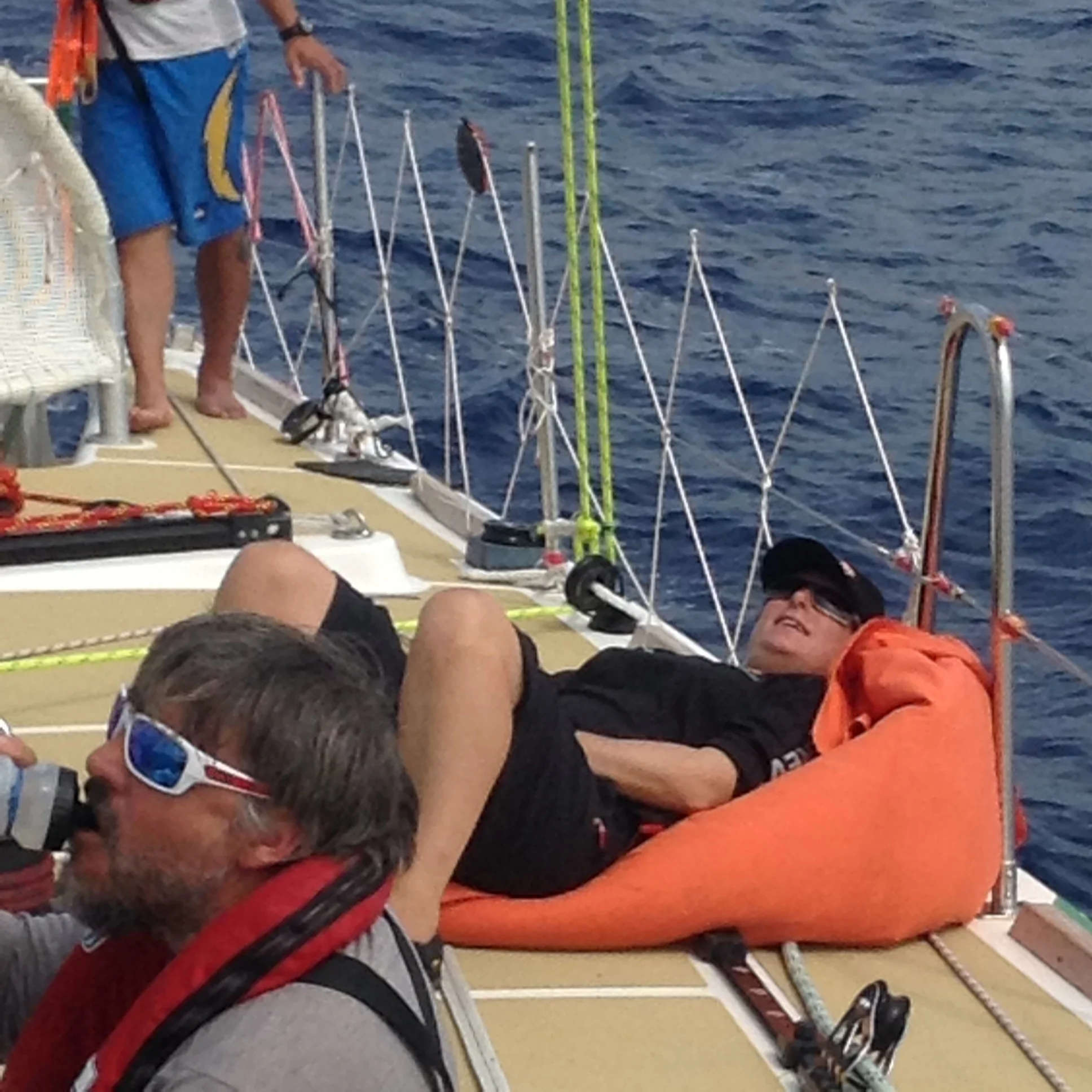 Elaine on spinnaker trim