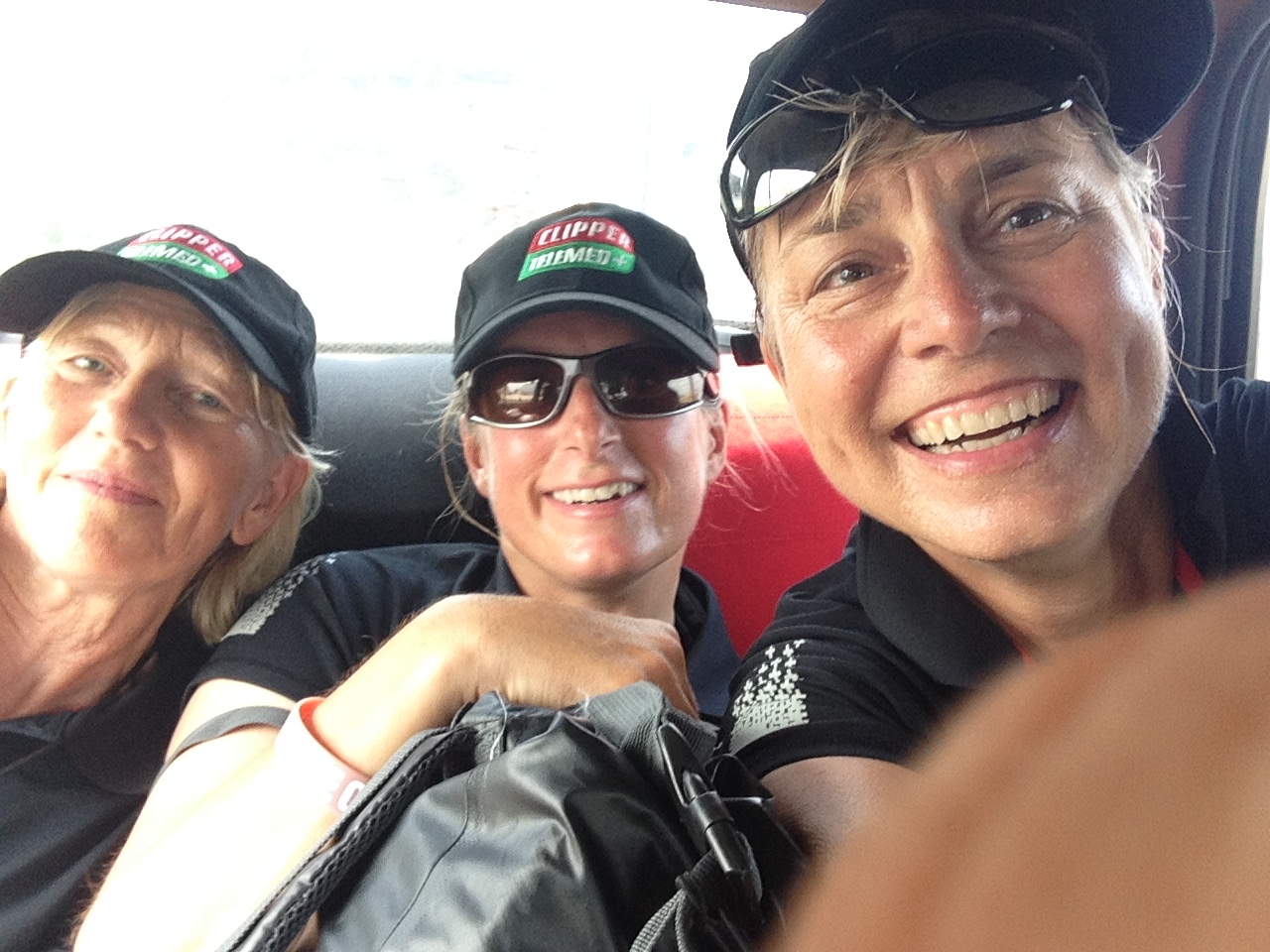 Piled into a taxi headed for the Best Western in Panama City :-D