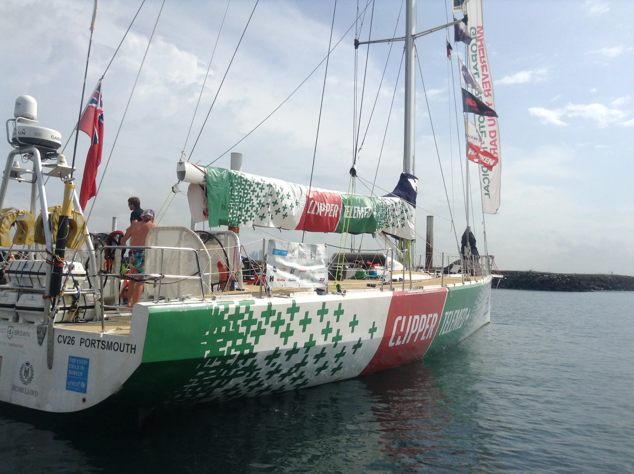 On the dock in Flamenco Marina, Panama City