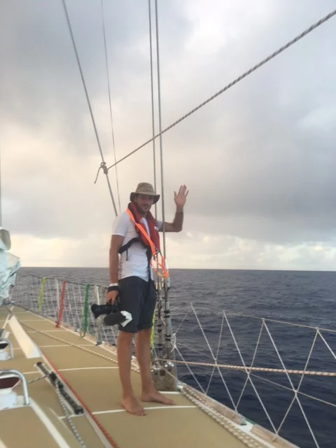 Rich, filming ClipperTelemed+ on Race 11 for a documentary.