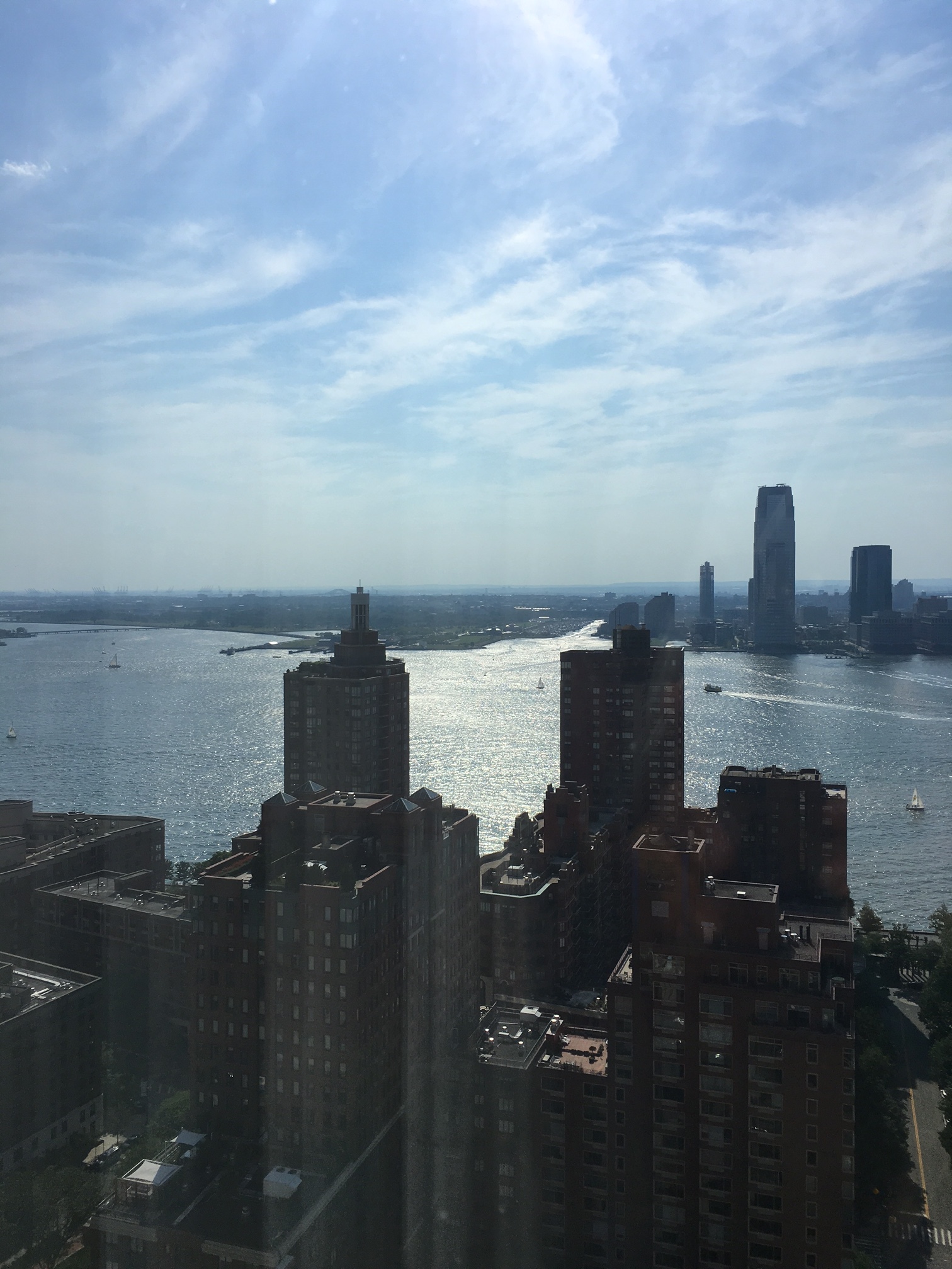 View of NJ marina from hotel in NYC