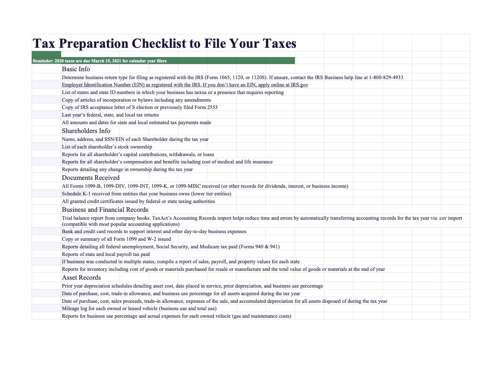 tax prep pricing guide 2020