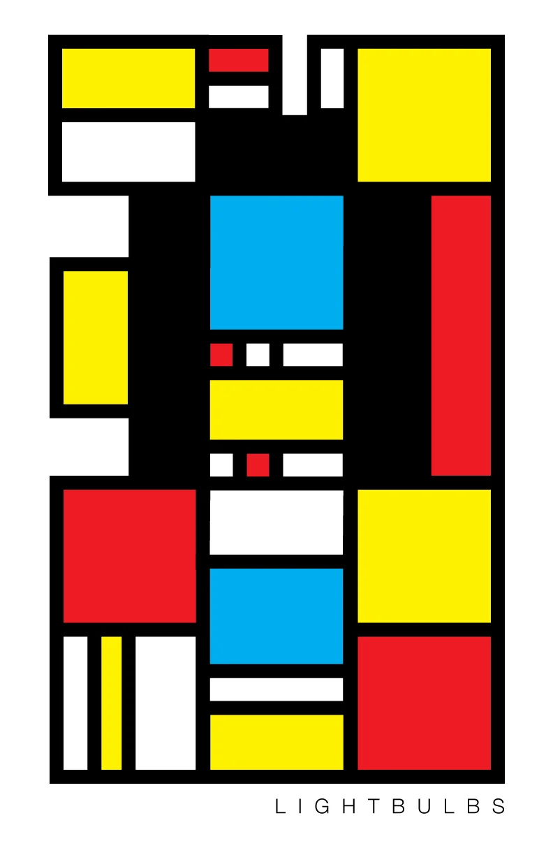 Mondrian-Style Lightbulb