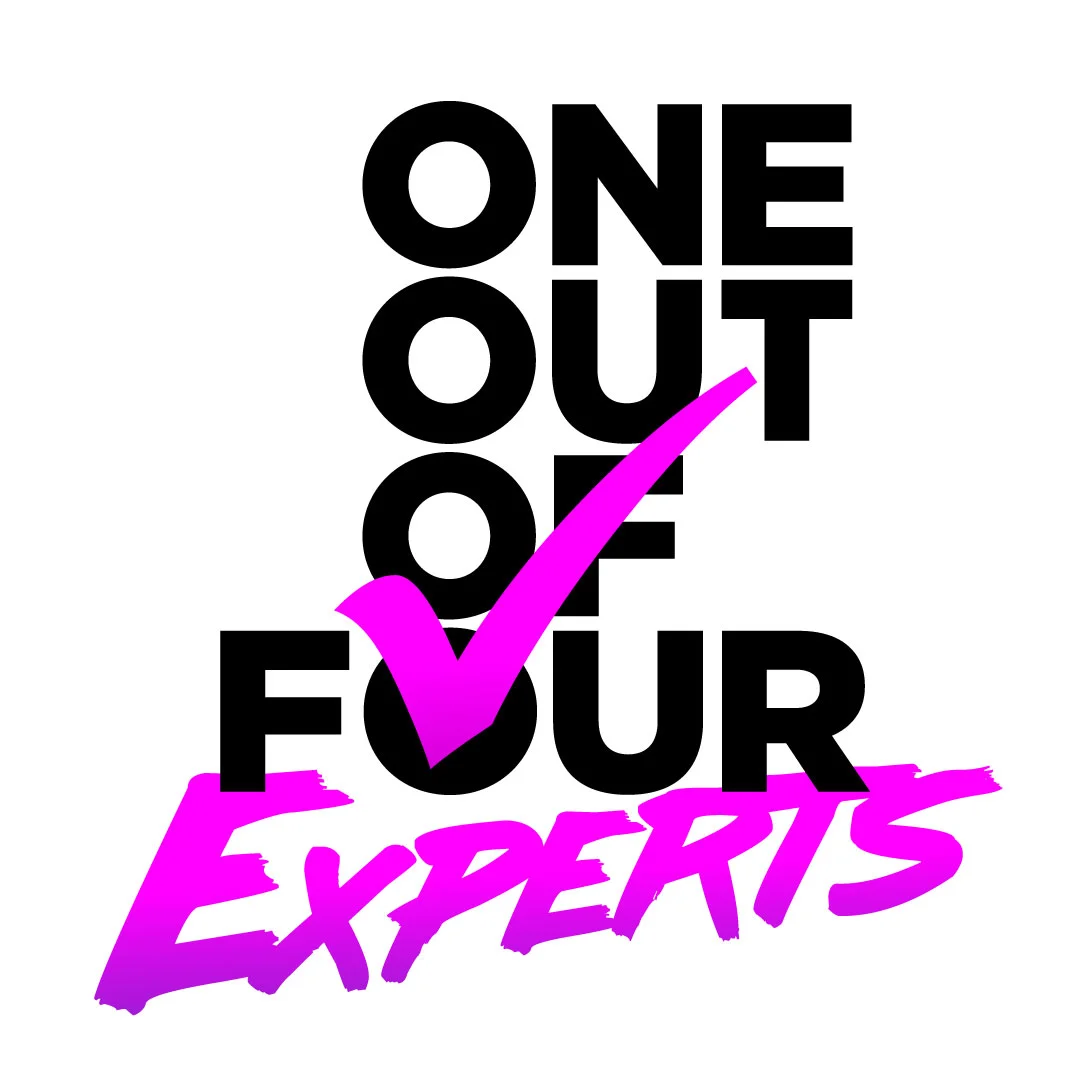 OneOutOfFourExperts_Logo_1080x1080_WhiteBackground.jpg
