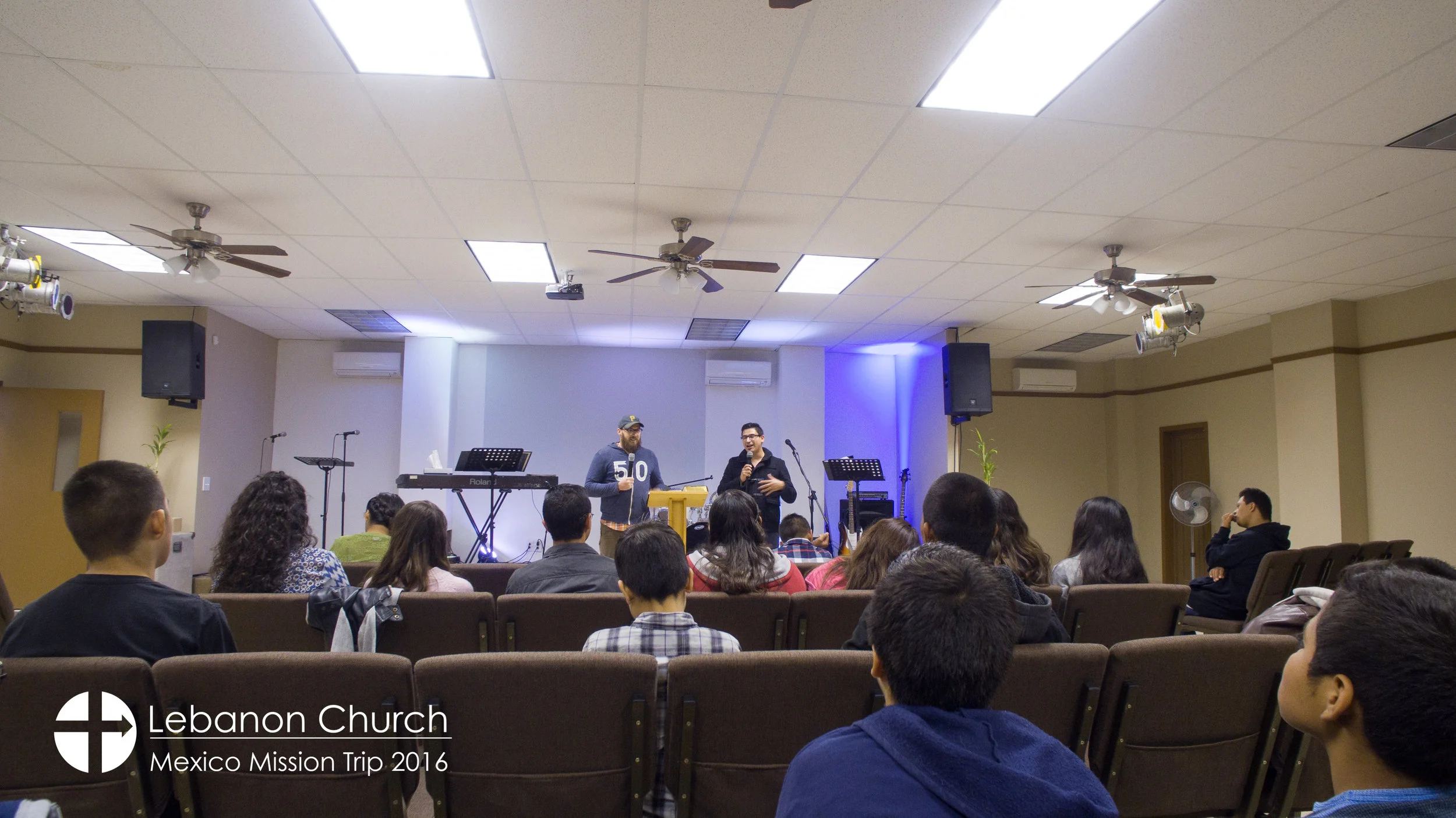 Zack preaching at the youth program
