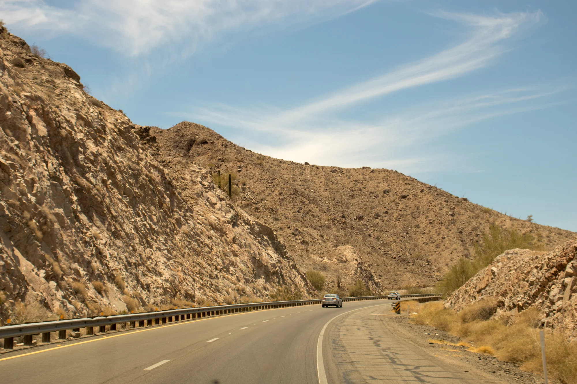 Driving through Arizona Mountains