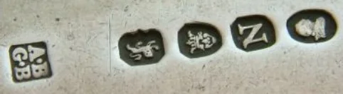Makers Mark of Alice Burrows and husband George Burrows (1807)