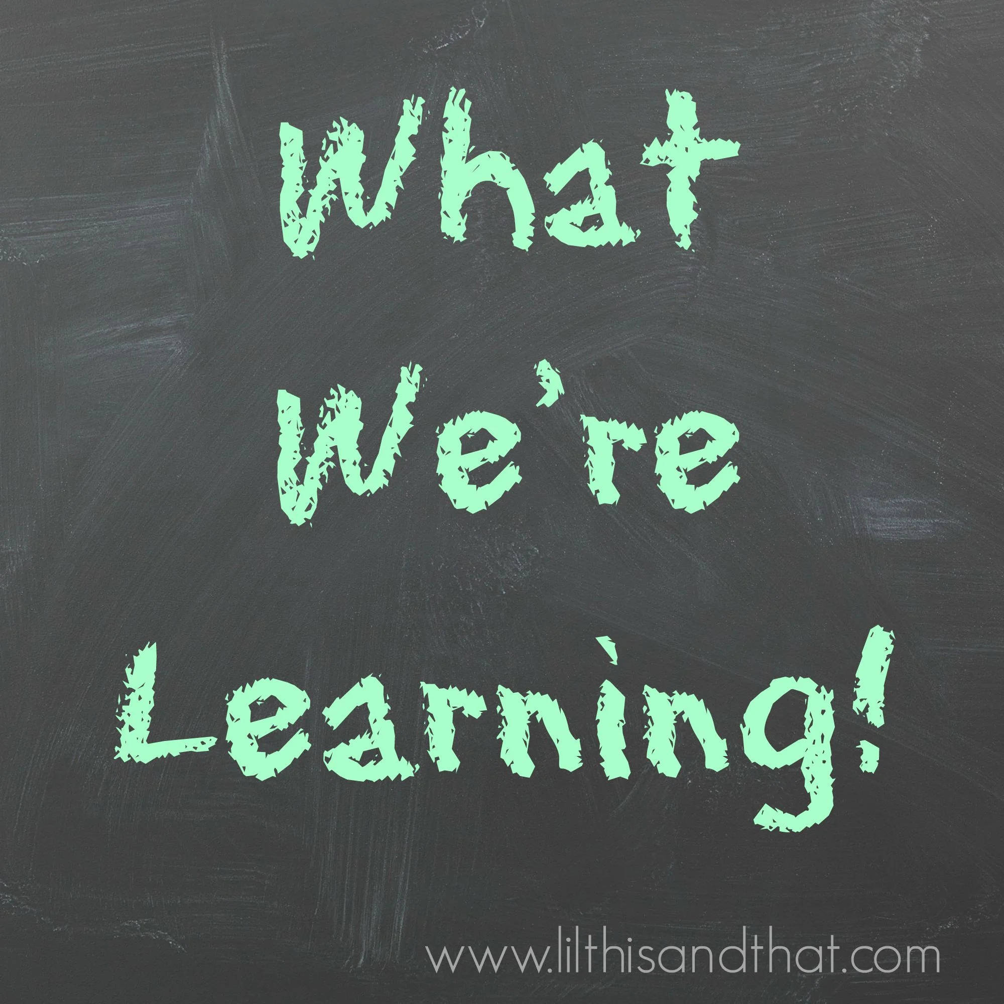 What We're Learning:  A Quick Peek at October