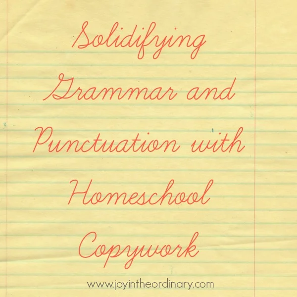 Copywork with Homeschool Copywork