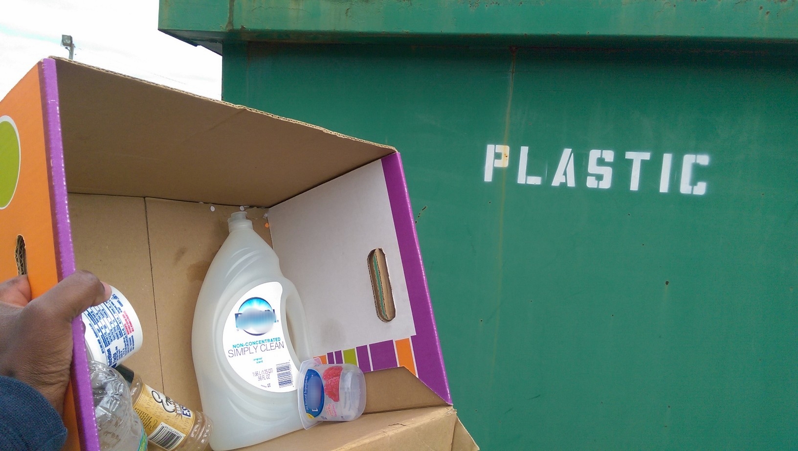 We get boxes often, and they are oftentimes used to transport our recycling too.