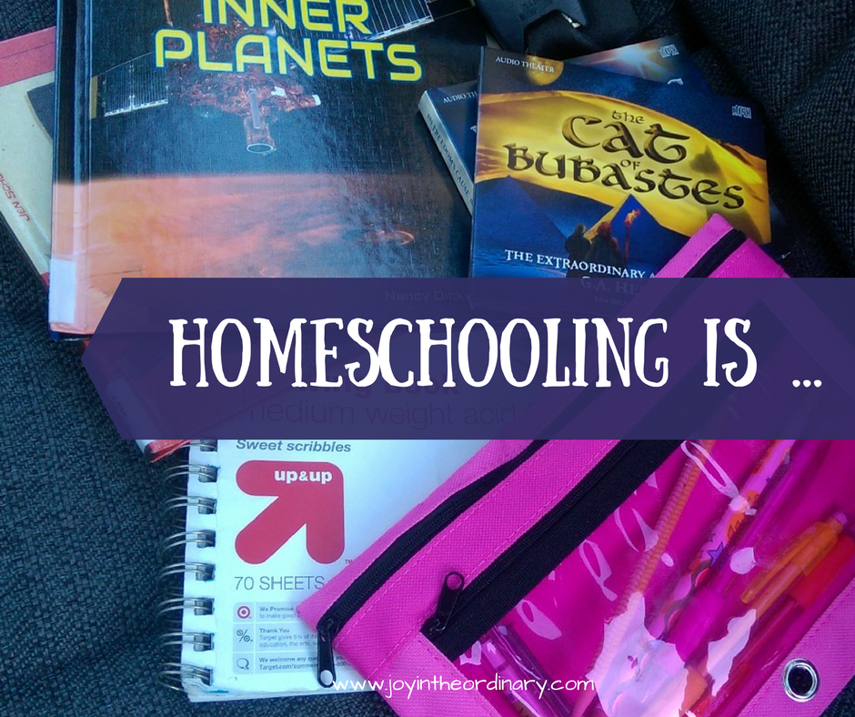 Homeschooling is more than just the books.