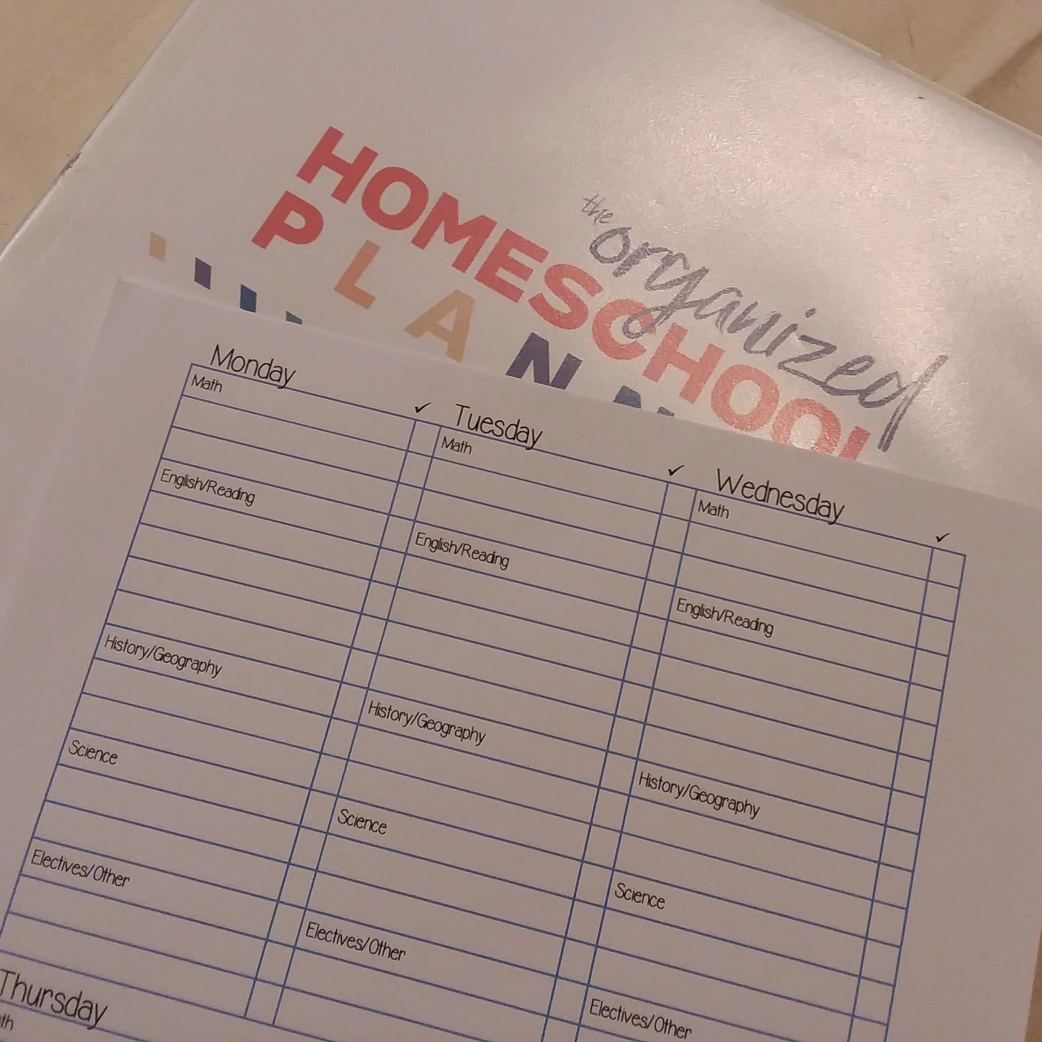 These are downloadable planners for homeschool parents and students. 
