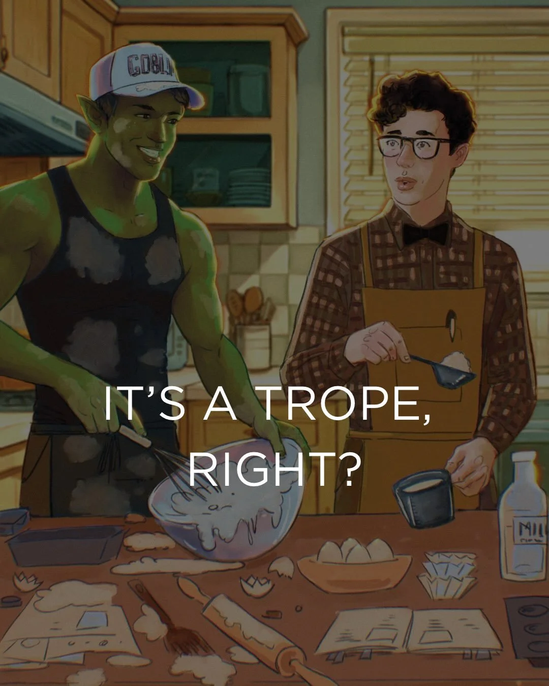 Banana bread is a trope, right? Boy Meets Monster by Leslie McAdam #mmromance