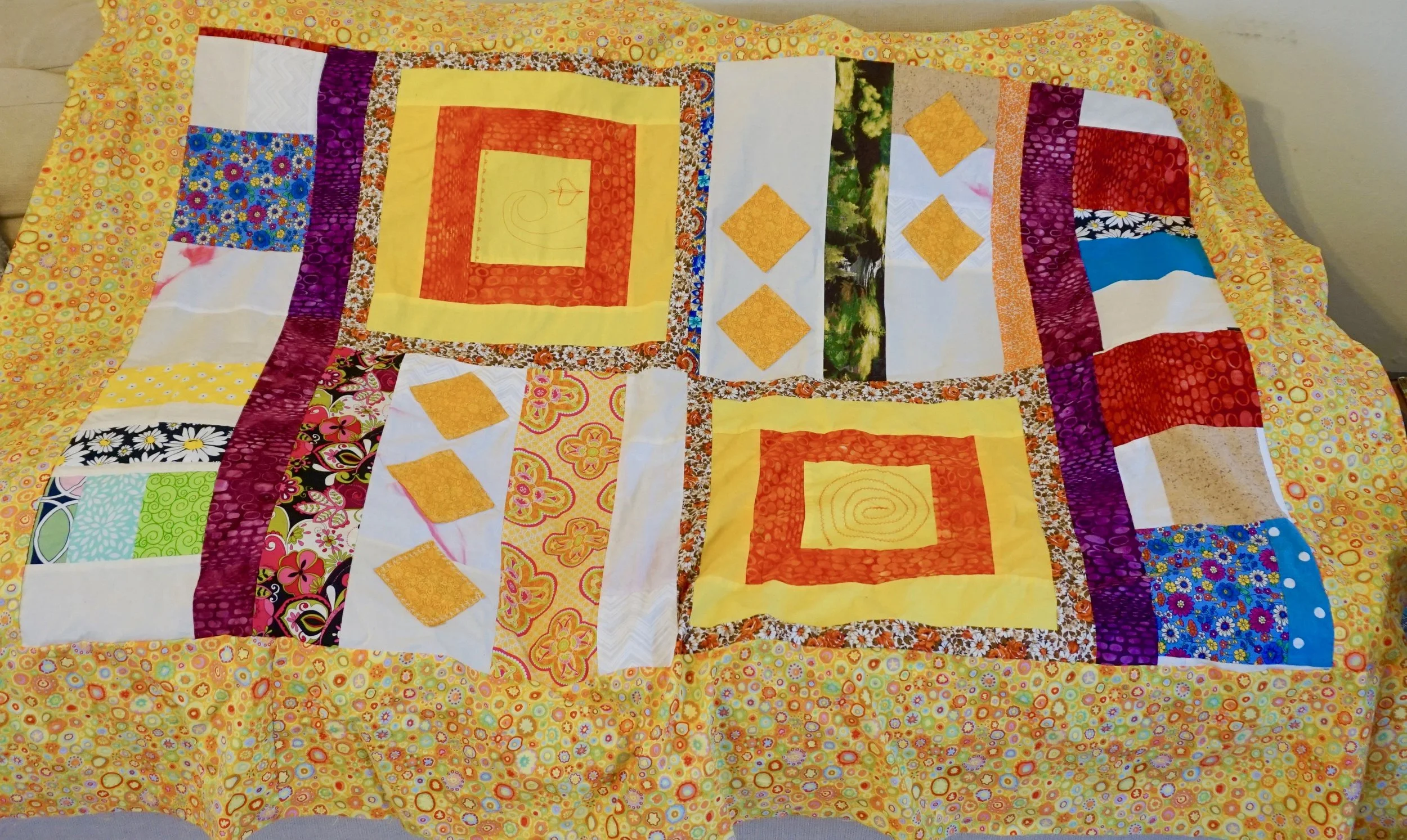 Canary Yellow Quilt by Kathryn Sturges