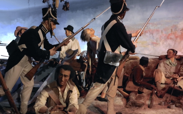 Detail from the enormous Battle of New Orleans set piece at Musée Conti, New Orleans, 2016