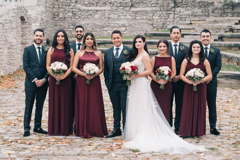 Bride and groom's elegant fall wedding day at Cambridge Mill photographed by Toronto wedding photographers, Ugo Photography