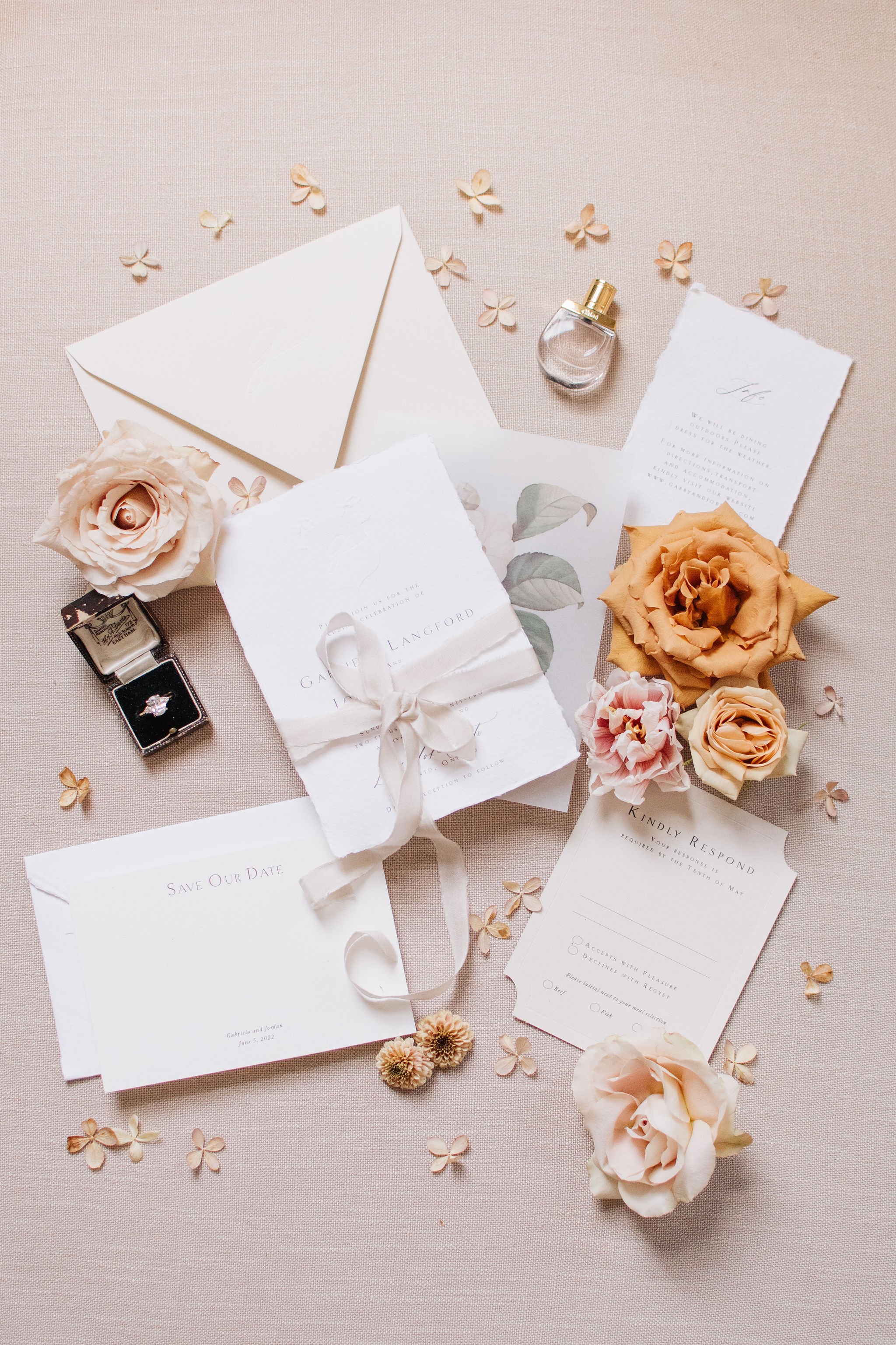 Spring Wedding Invitation Stationery Suite by Toronto Wedding Photographer, Ugo Photography