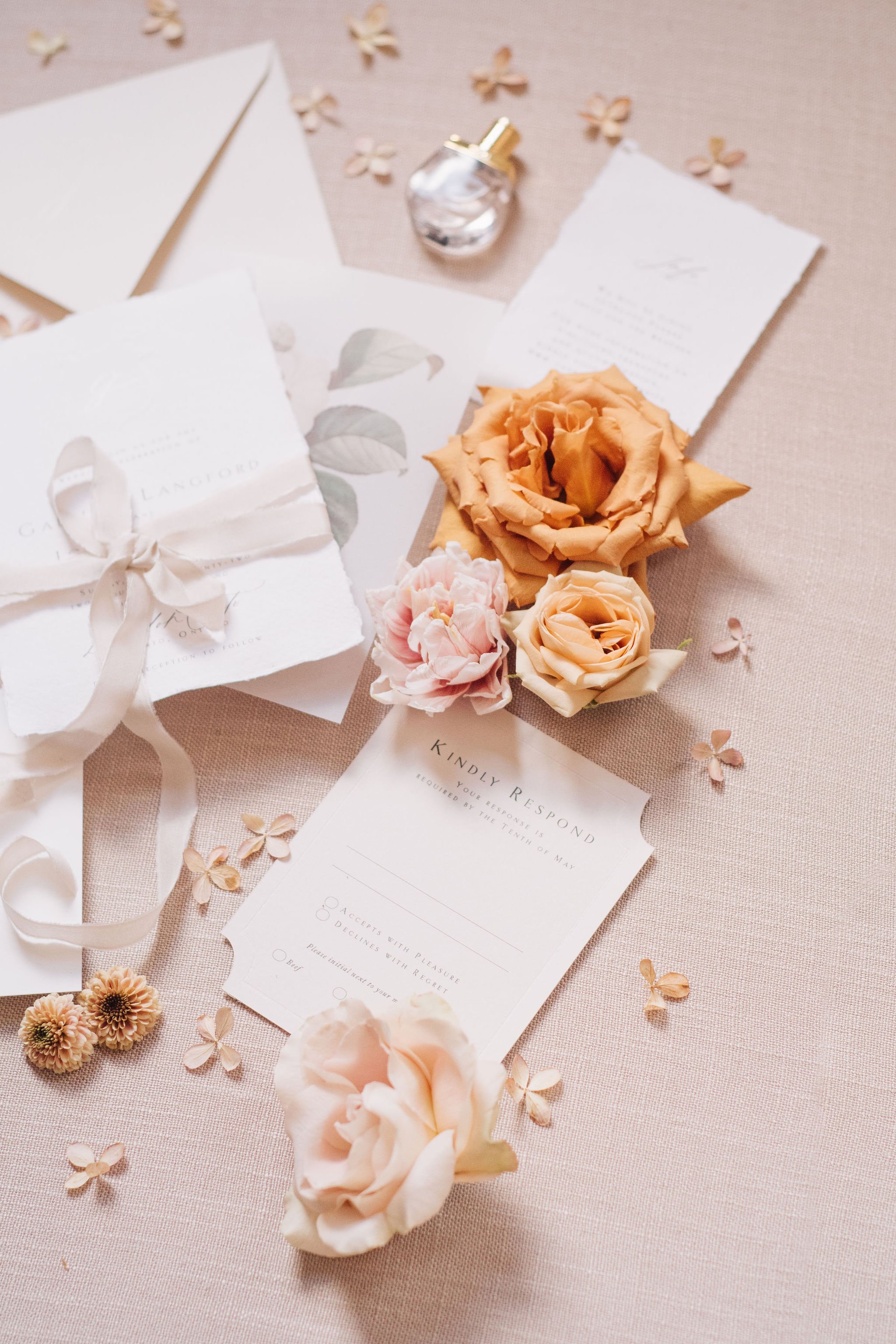 Spring Wedding Invitation Stationery details photograph by Toronto Wedding photographers, Ugo Photography