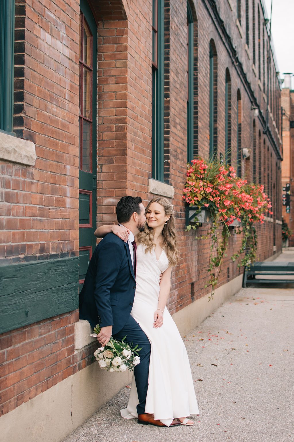 Timeless wedding day photographs in Toronto's Liberty Village by Toronto wedding photographers, Ugo Photography