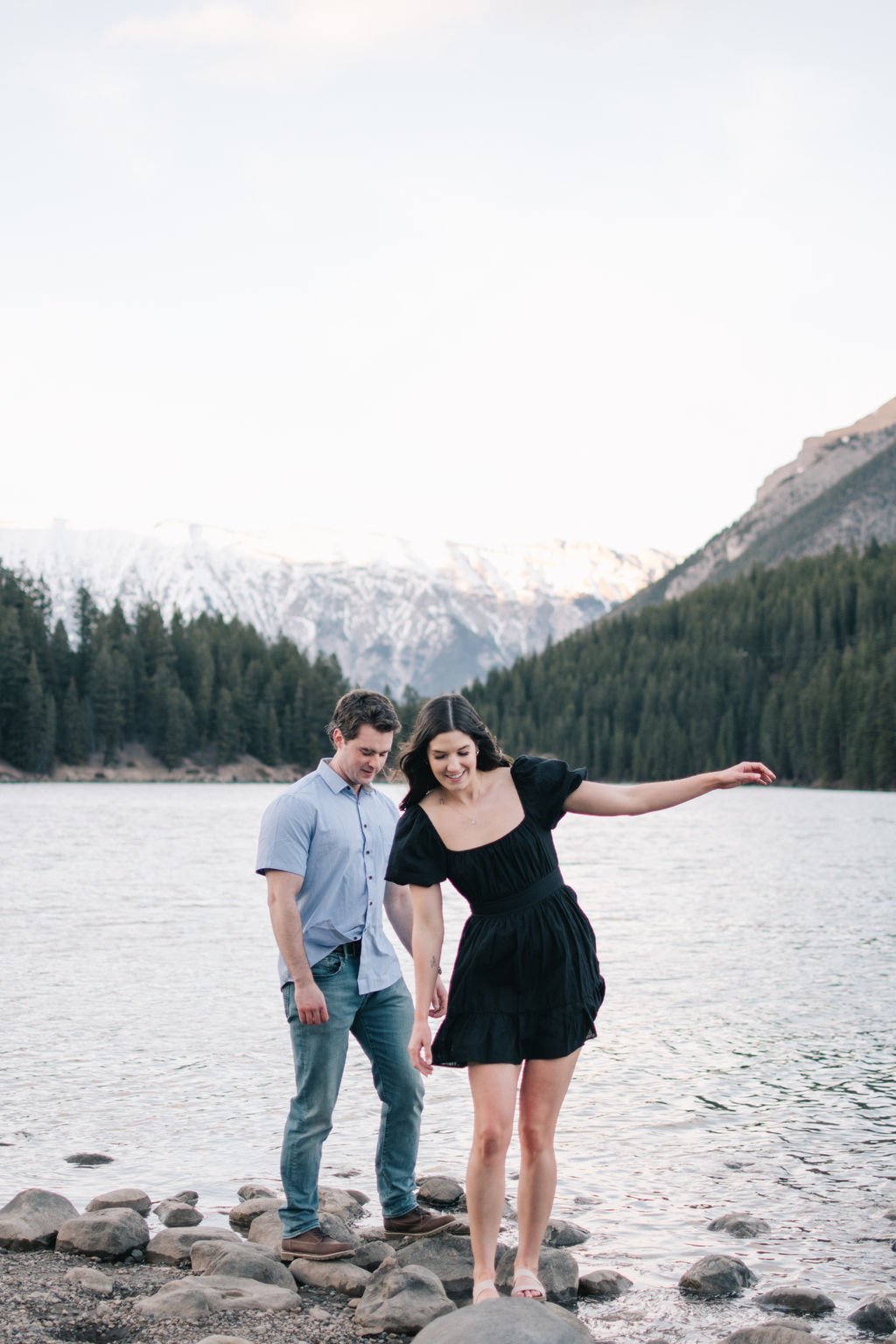 Couple's unforgettable destination engagement session in Banff National Park photographed by Niagara wedding photographers, Ugo Photography