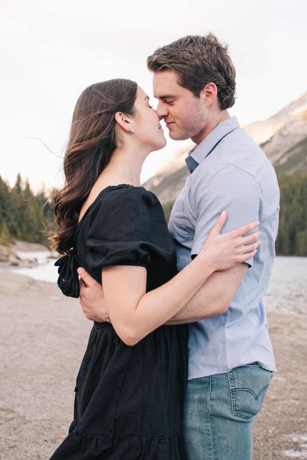 Romantic destination engagement session in Canada's Banff National Park photographed by Toronto Wedding Photographers, Ugo Photography